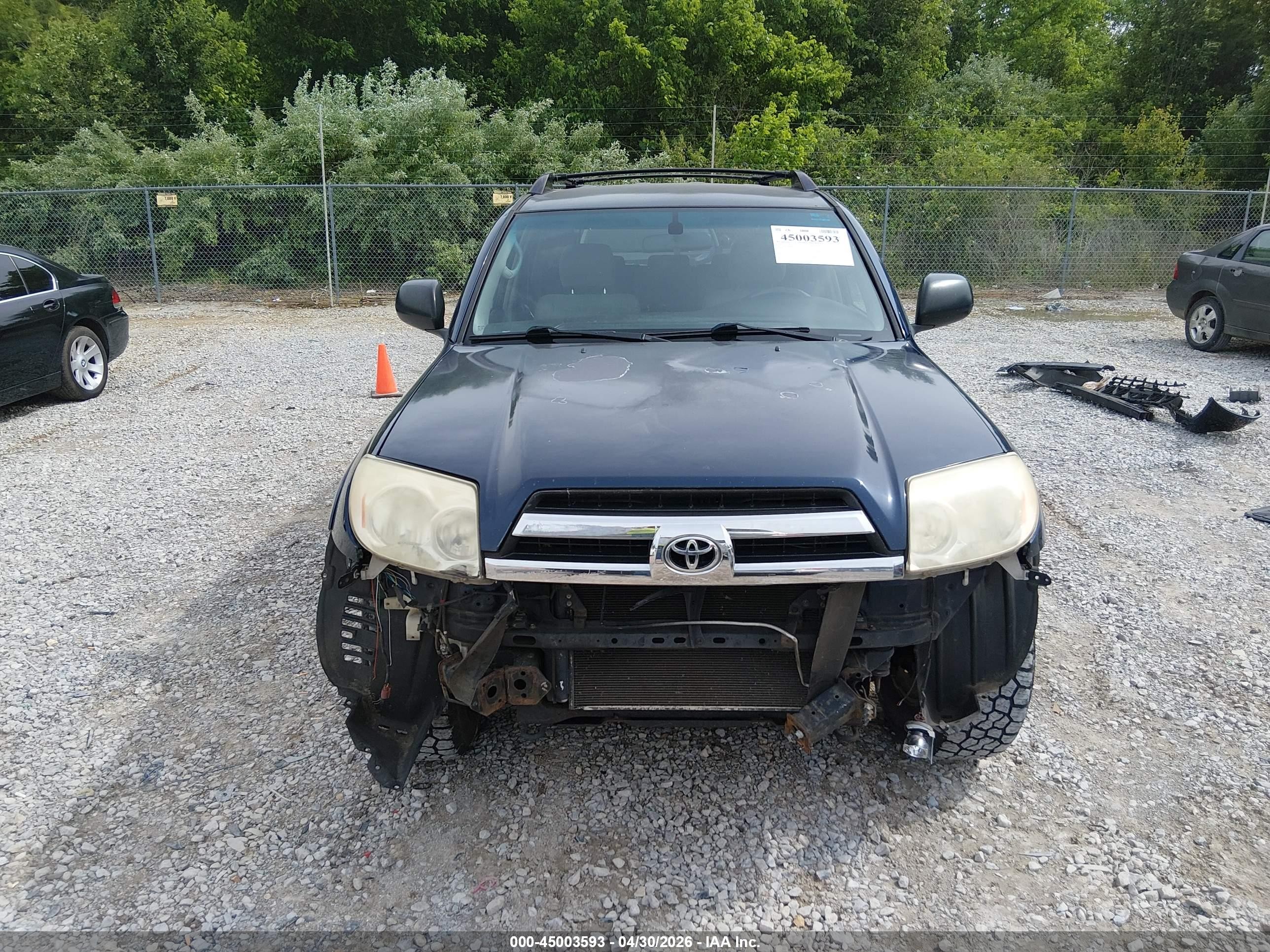 2005 Toyota 4runner Sr5 Sport V6/sr5 V6 Blue vin: JTEBU14R958036673