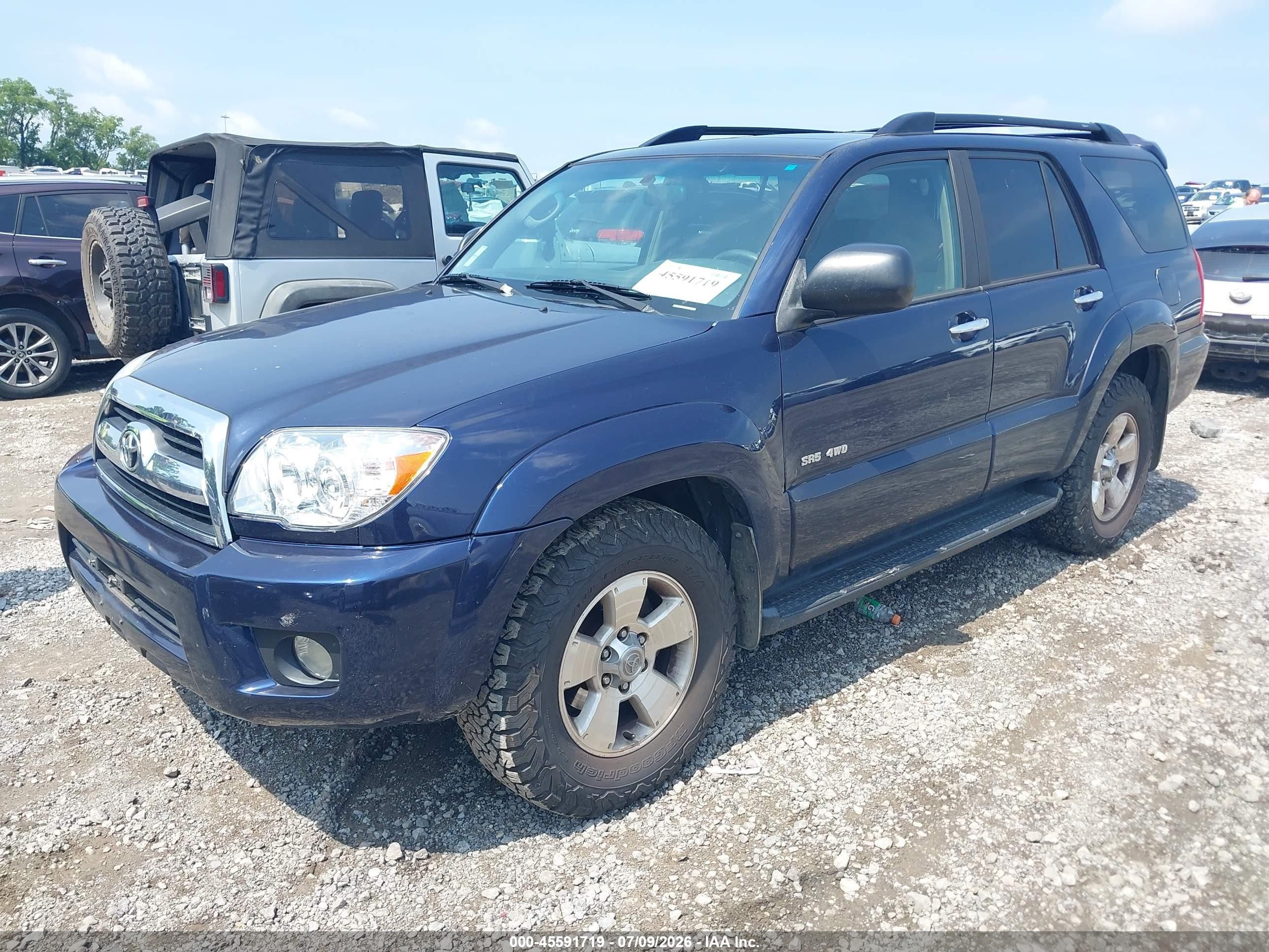 2006 Toyota 4runner Sr5 V6 Blue vin: JTEBU14R968069626