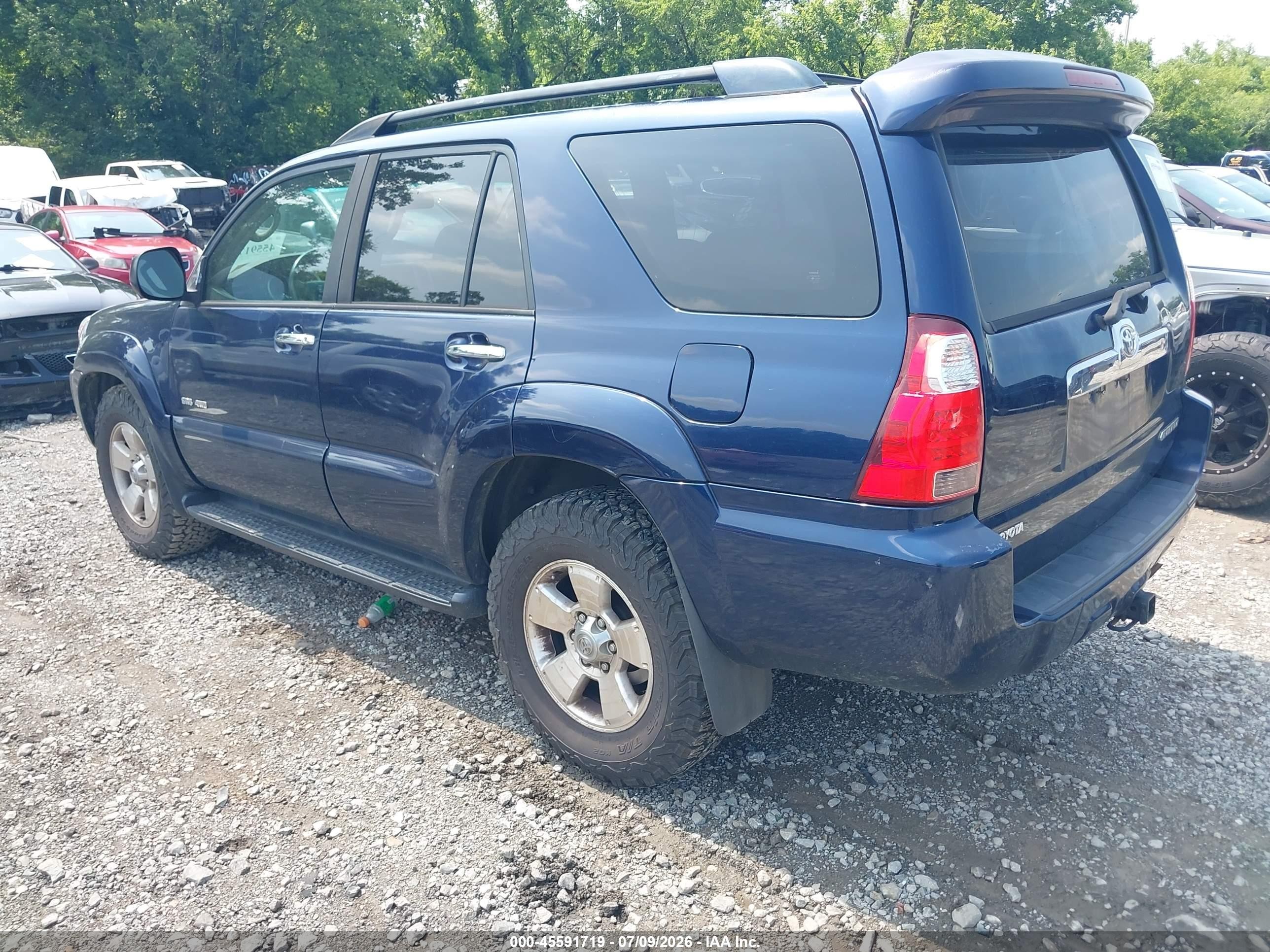 2006 Toyota 4runner Sr5 V6 Blue vin: JTEBU14R968069626