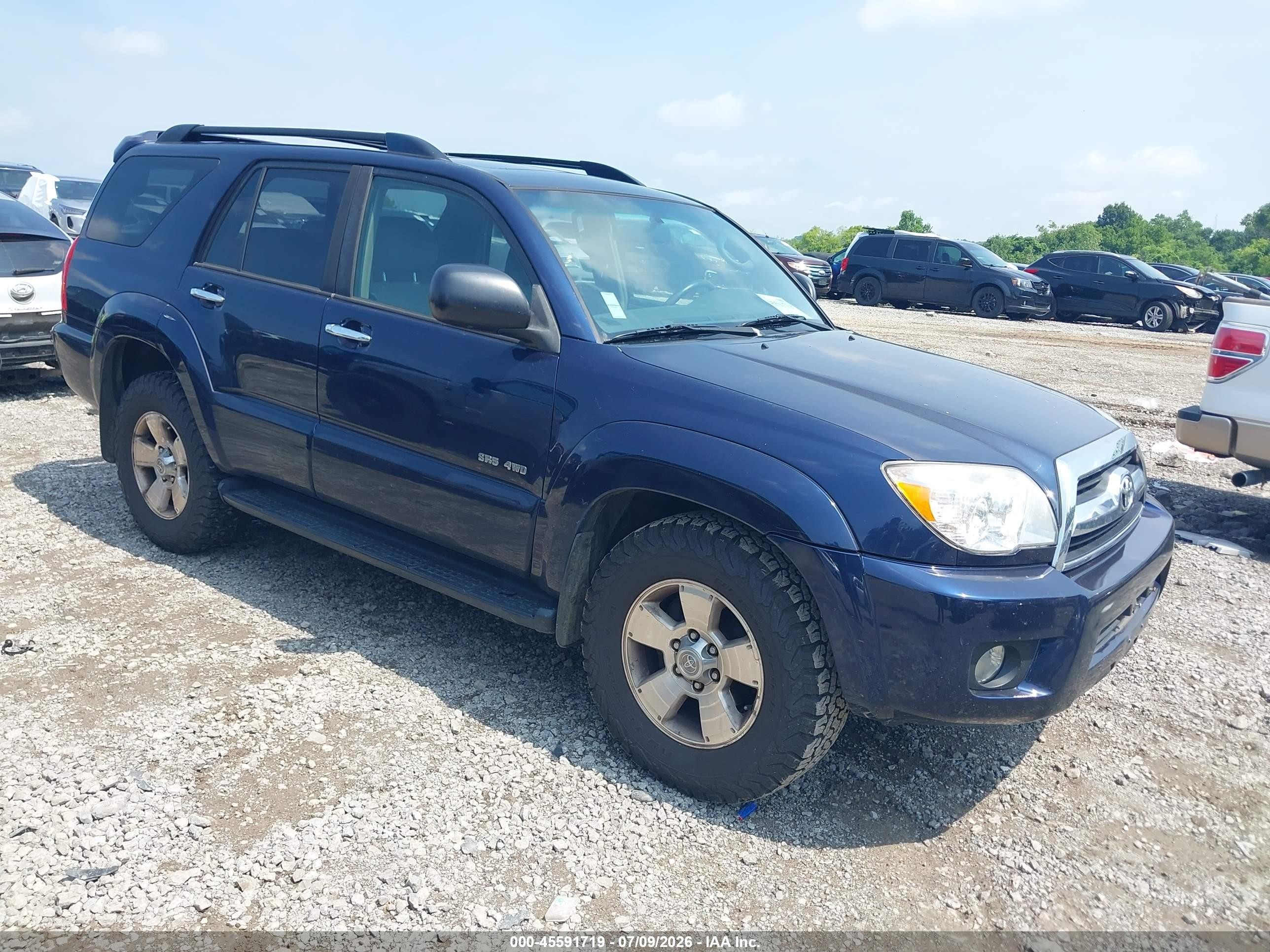 2006 Toyota 4runner Sr5 V6 Blue vin: JTEBU14R968069626