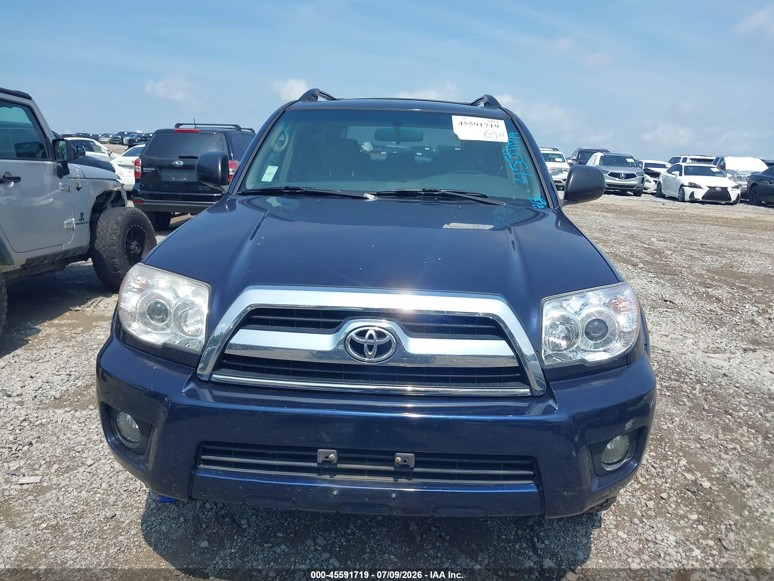 2006 Toyota 4runner Sr5 V6 Blue vin: JTEBU14R968069626