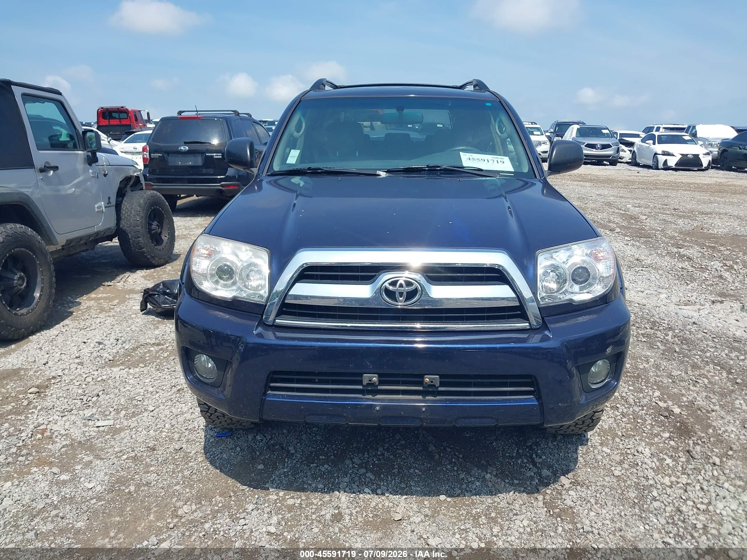2006 Toyota 4runner Sr5 V6 Blue vin: JTEBU14R968069626