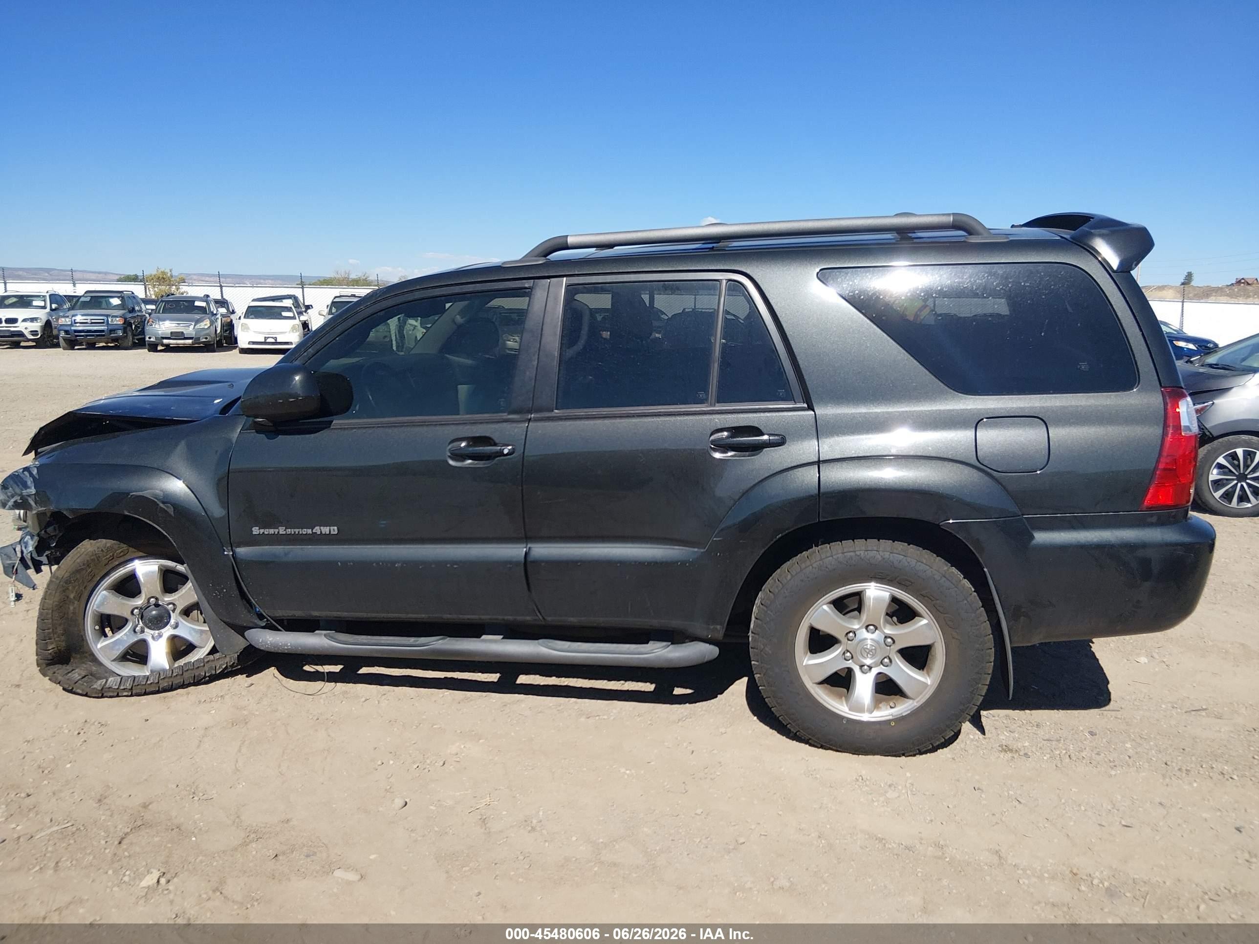 2007 Toyota 4runner Sr5 Sport Black vin: JTEBU14R978087481