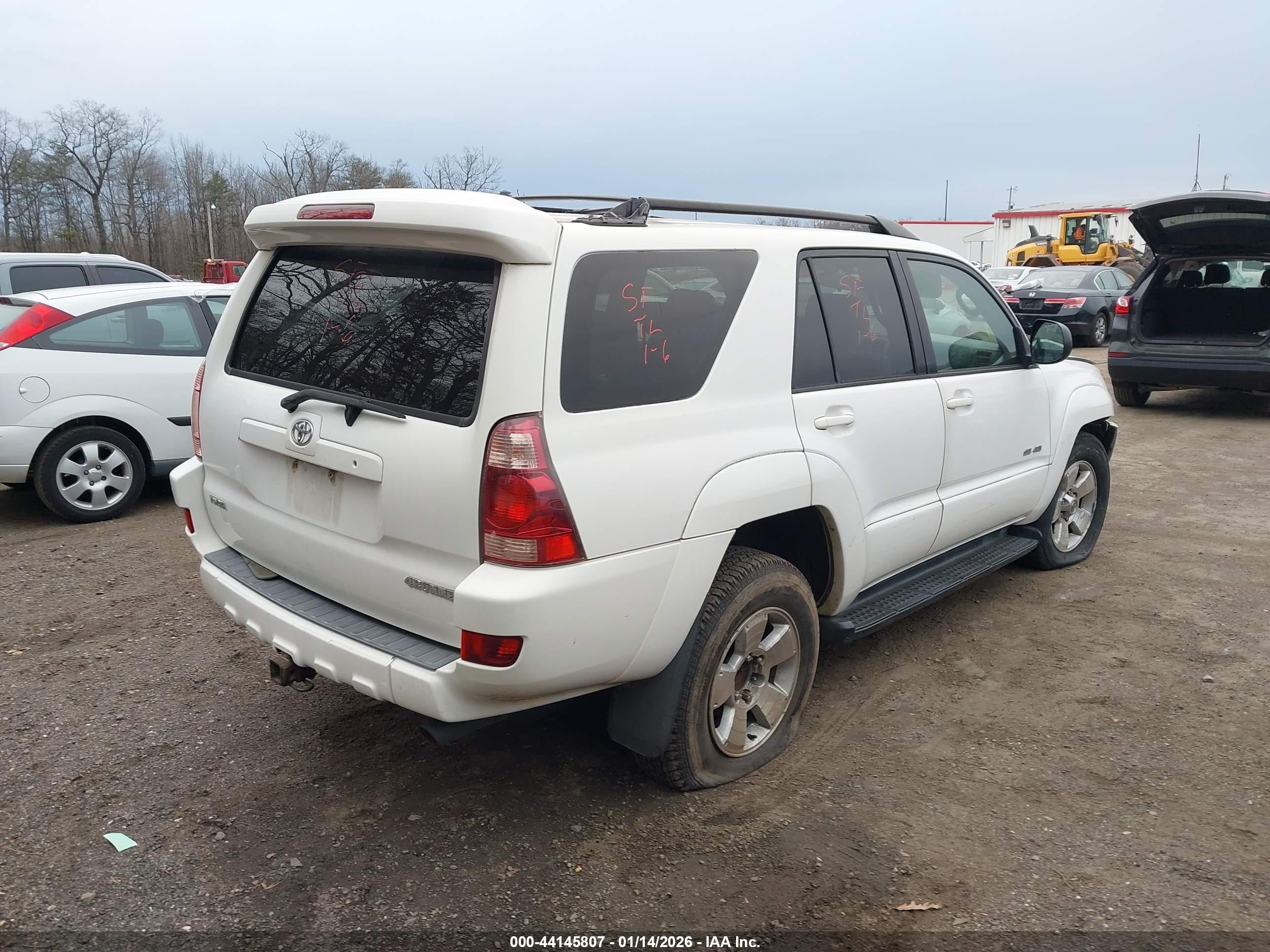 2005 Toyota 4runner Sr5 V6 White vin: JTEBU14RX58042322
