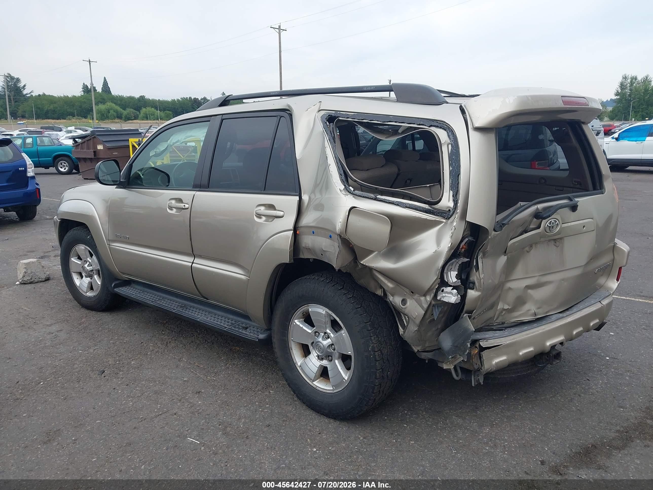 2005 Toyota 4runner Sr5 V6 Gold vin: JTEBU14RX58045558