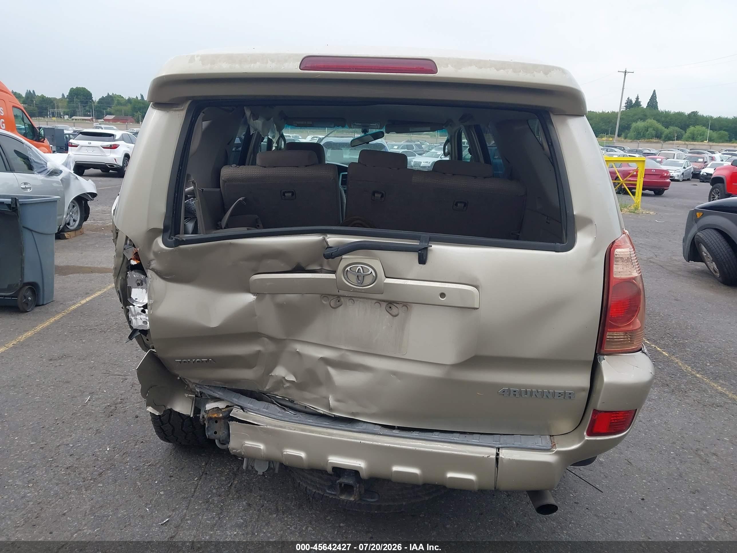 2005 Toyota 4runner Sr5 V6 Gold vin: JTEBU14RX58045558