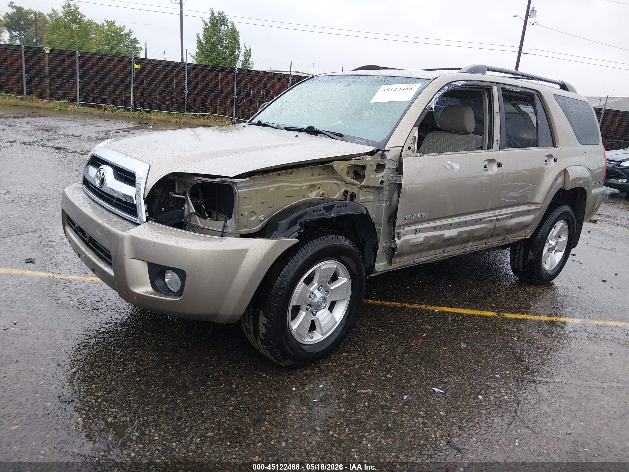 2007 Toyota 4runner Sr5 V6 Gold vin: JTEBU14RX78096867