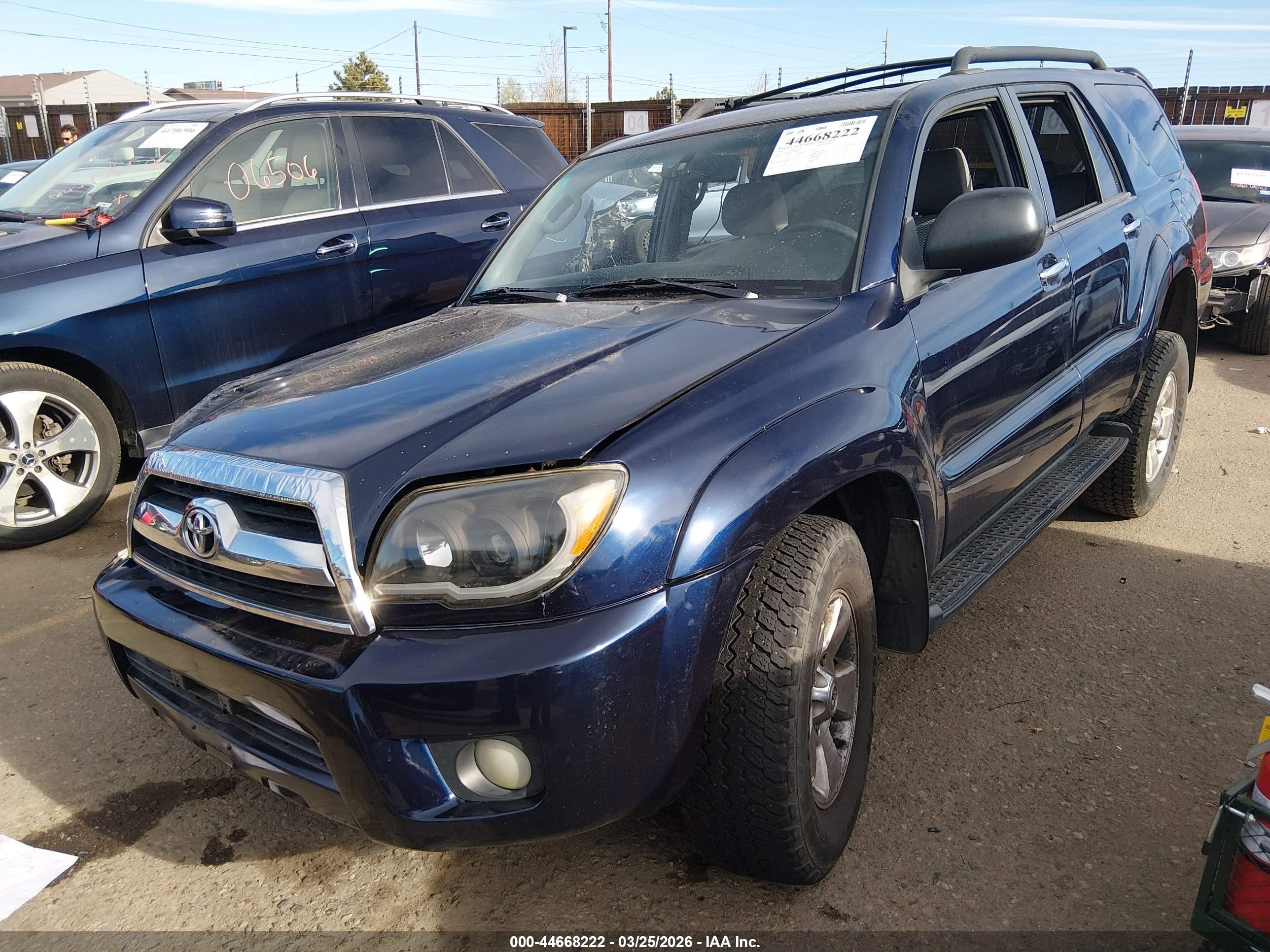 2007 Toyota 4runner Sr5 V6 Dark Blue vin: JTEBU14RX78098568