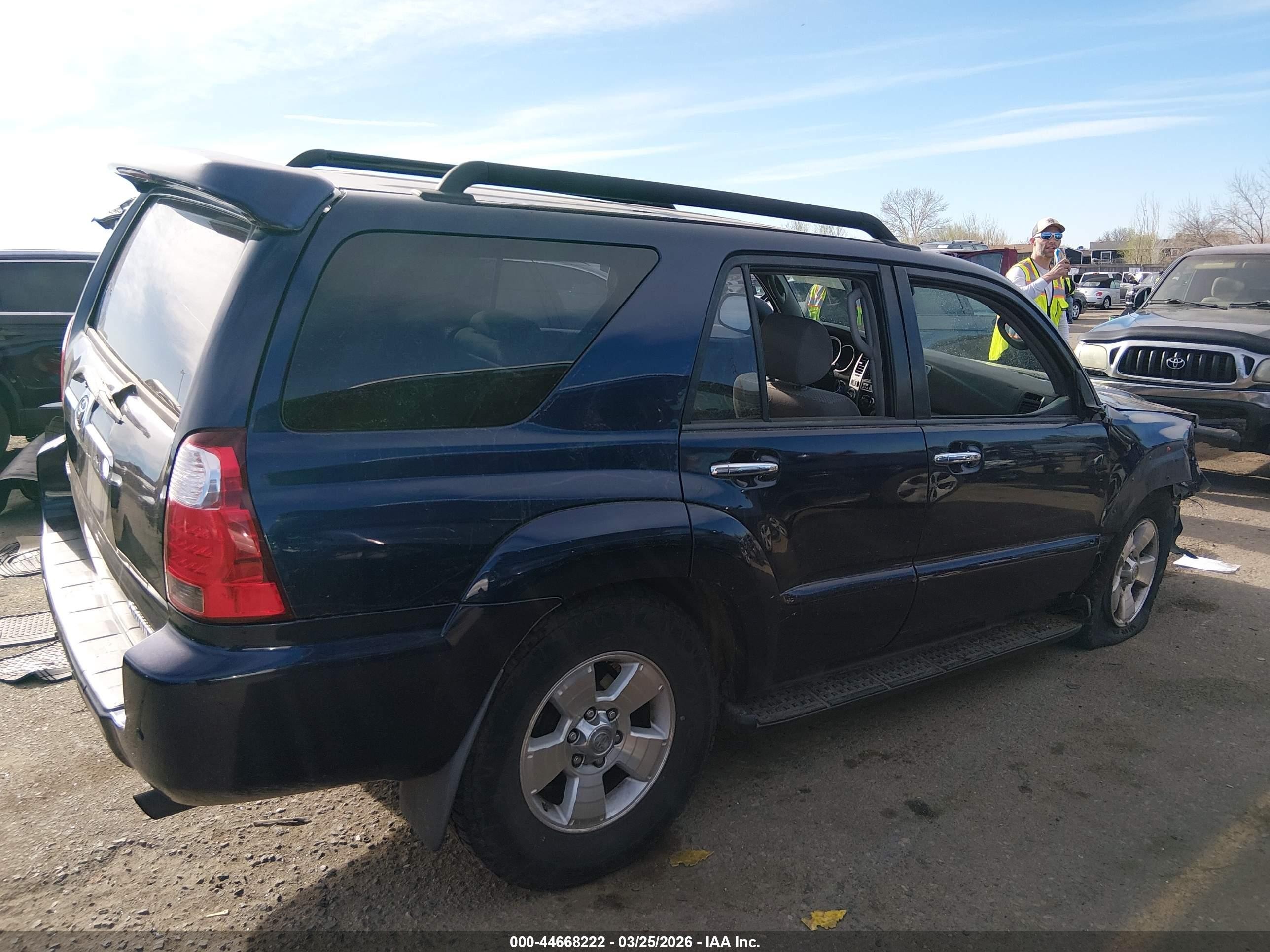 2007 Toyota 4runner Sr5 V6 Dark Blue vin: JTEBU14RX78098568