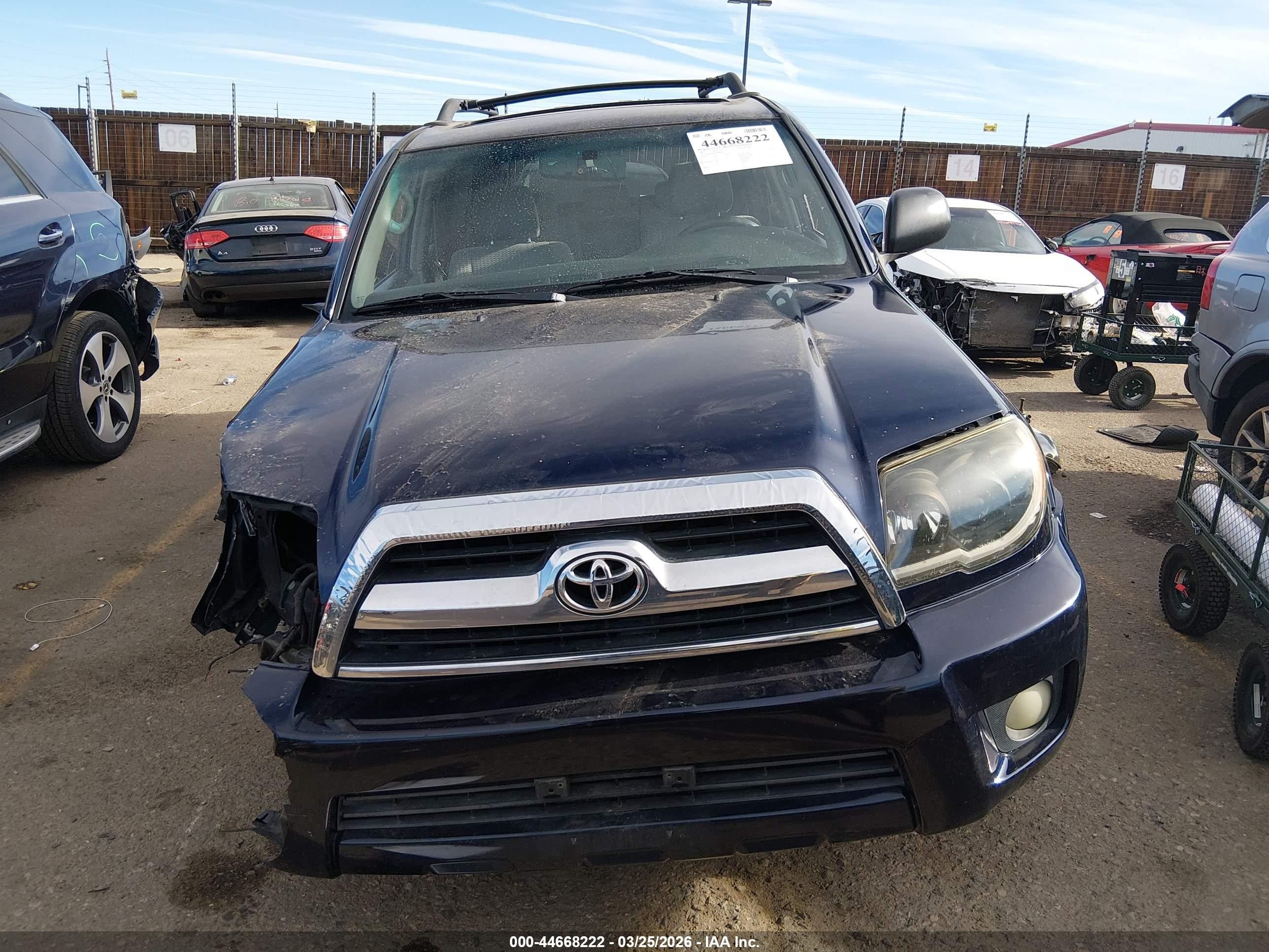 2007 Toyota 4runner Sr5 V6 Dark Blue vin: JTEBU14RX78098568