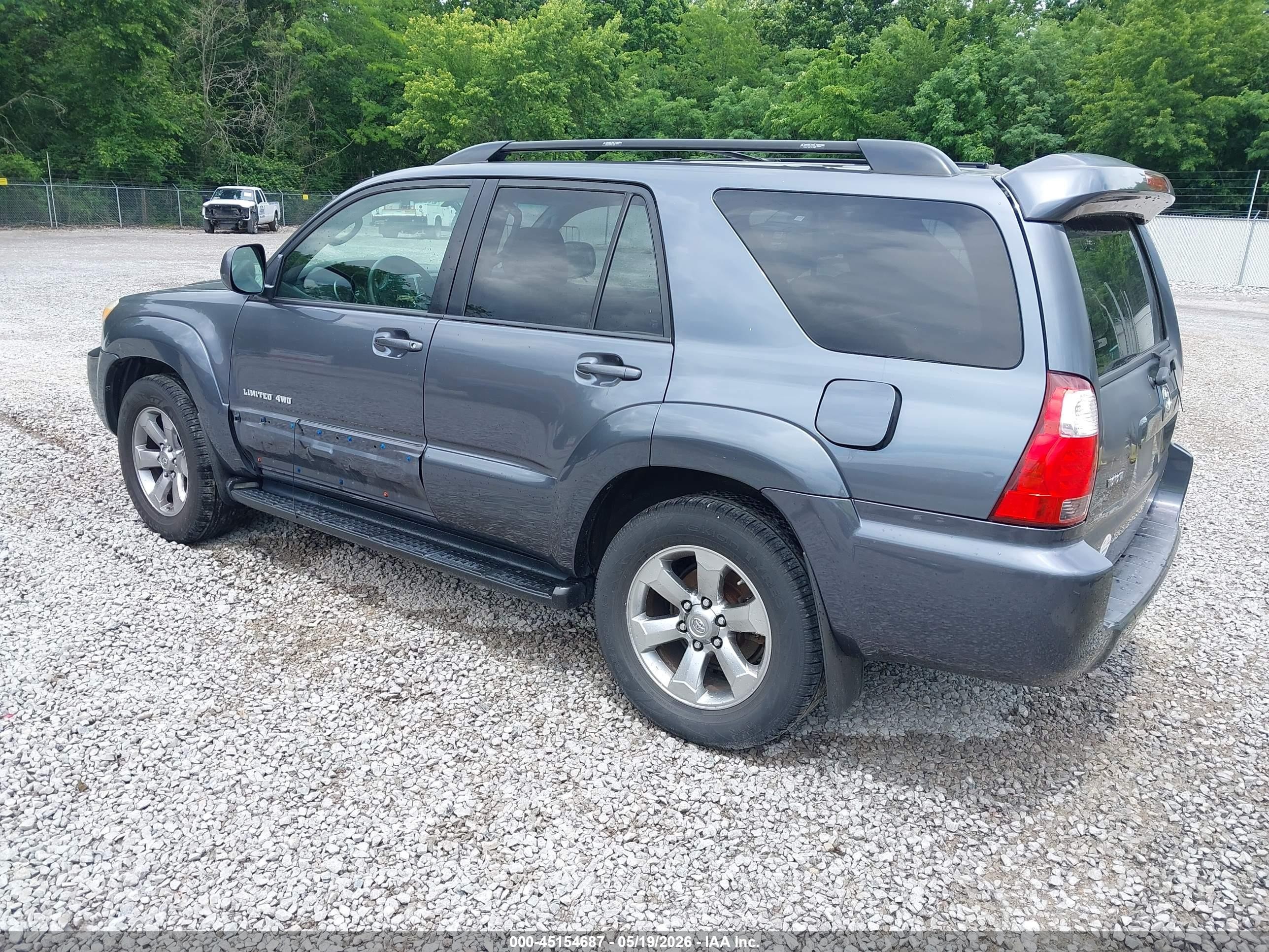 2007 Toyota 4runner Limited V6 Silver vin: JTEBU17R078094430
