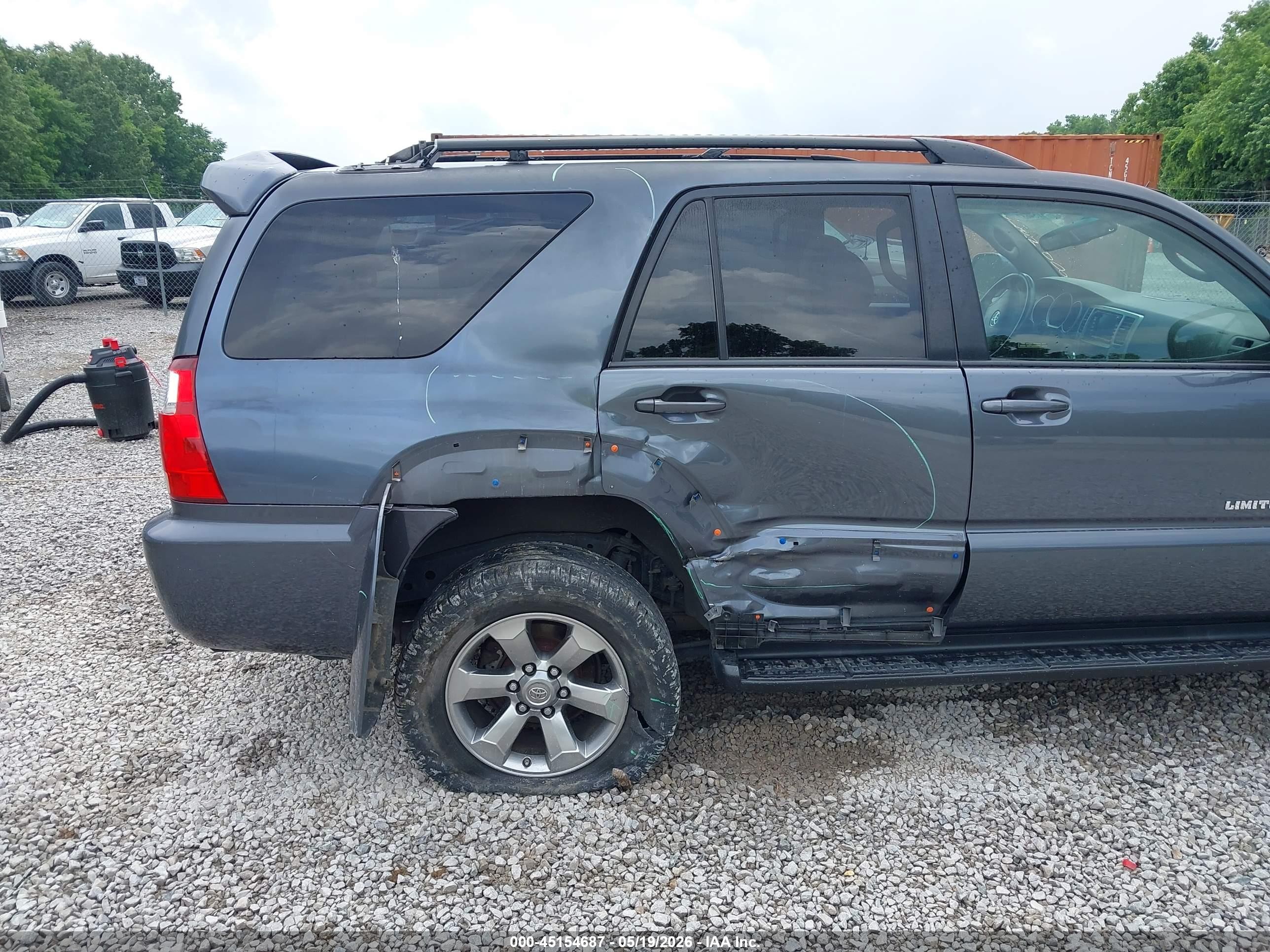 2007 Toyota 4runner Limited V6 Silver vin: JTEBU17R078094430