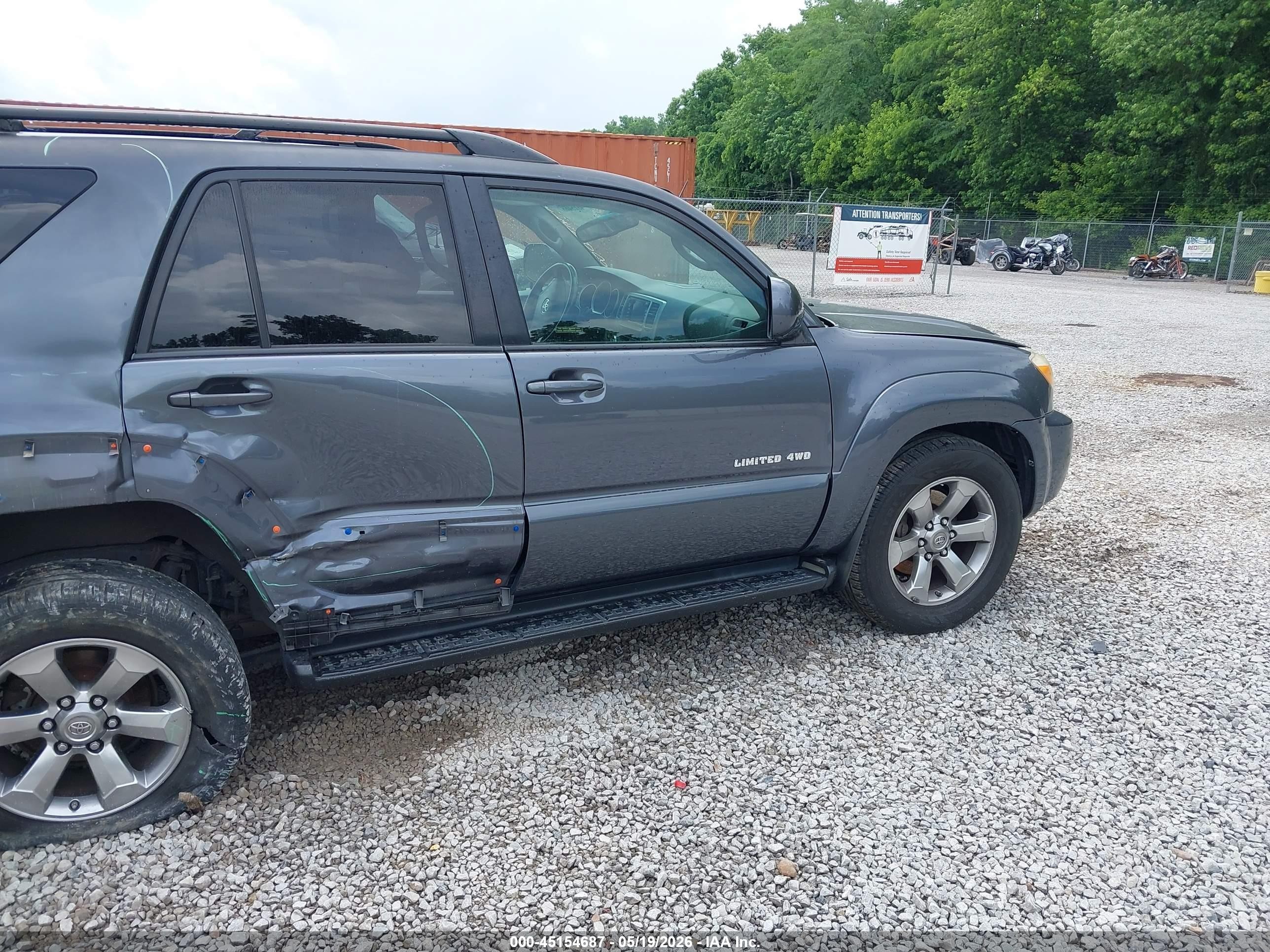 2007 Toyota 4runner Limited V6 Silver vin: JTEBU17R078094430