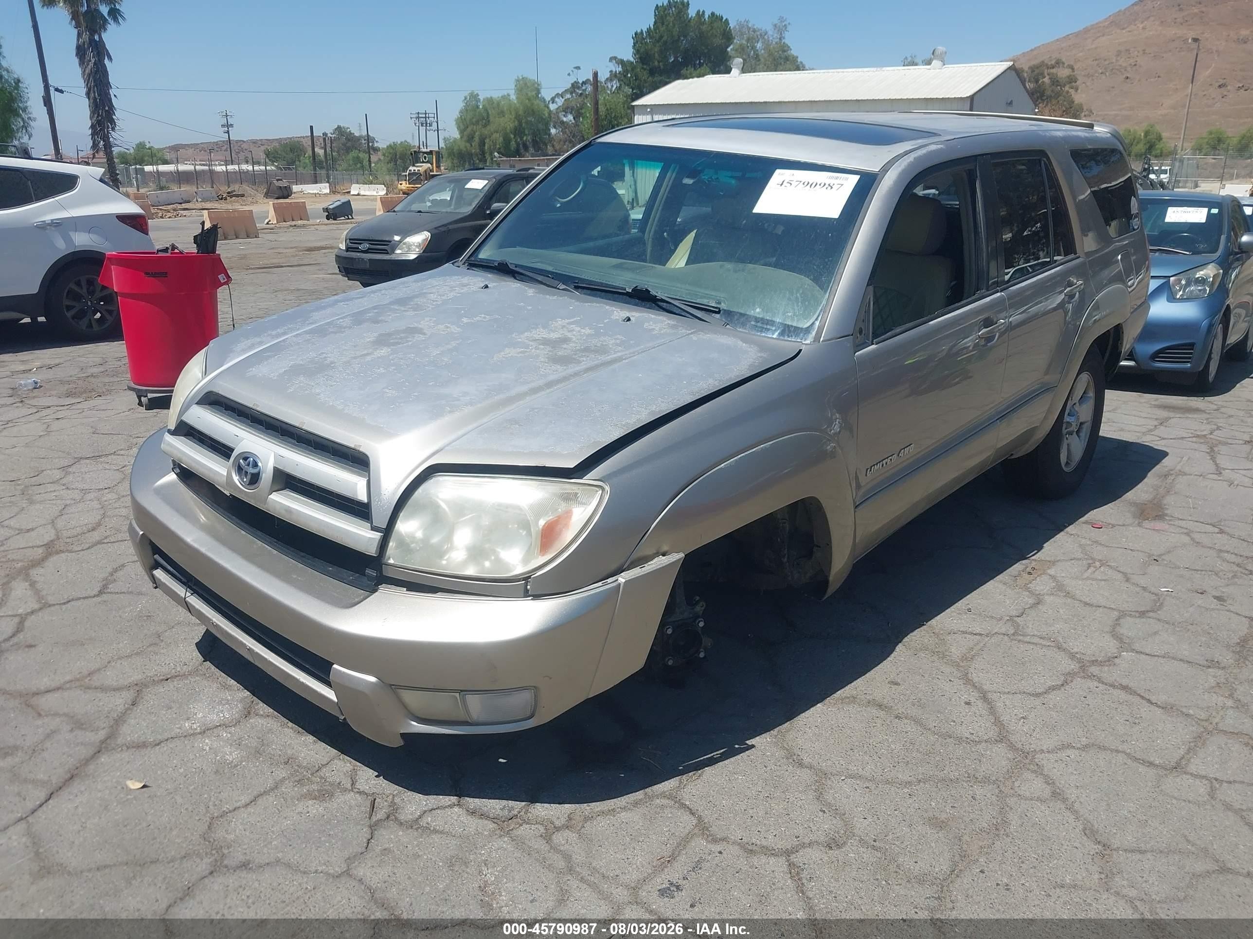 2003 Toyota 4runner Limited V6 Silver vin: JTEBU17R130003772