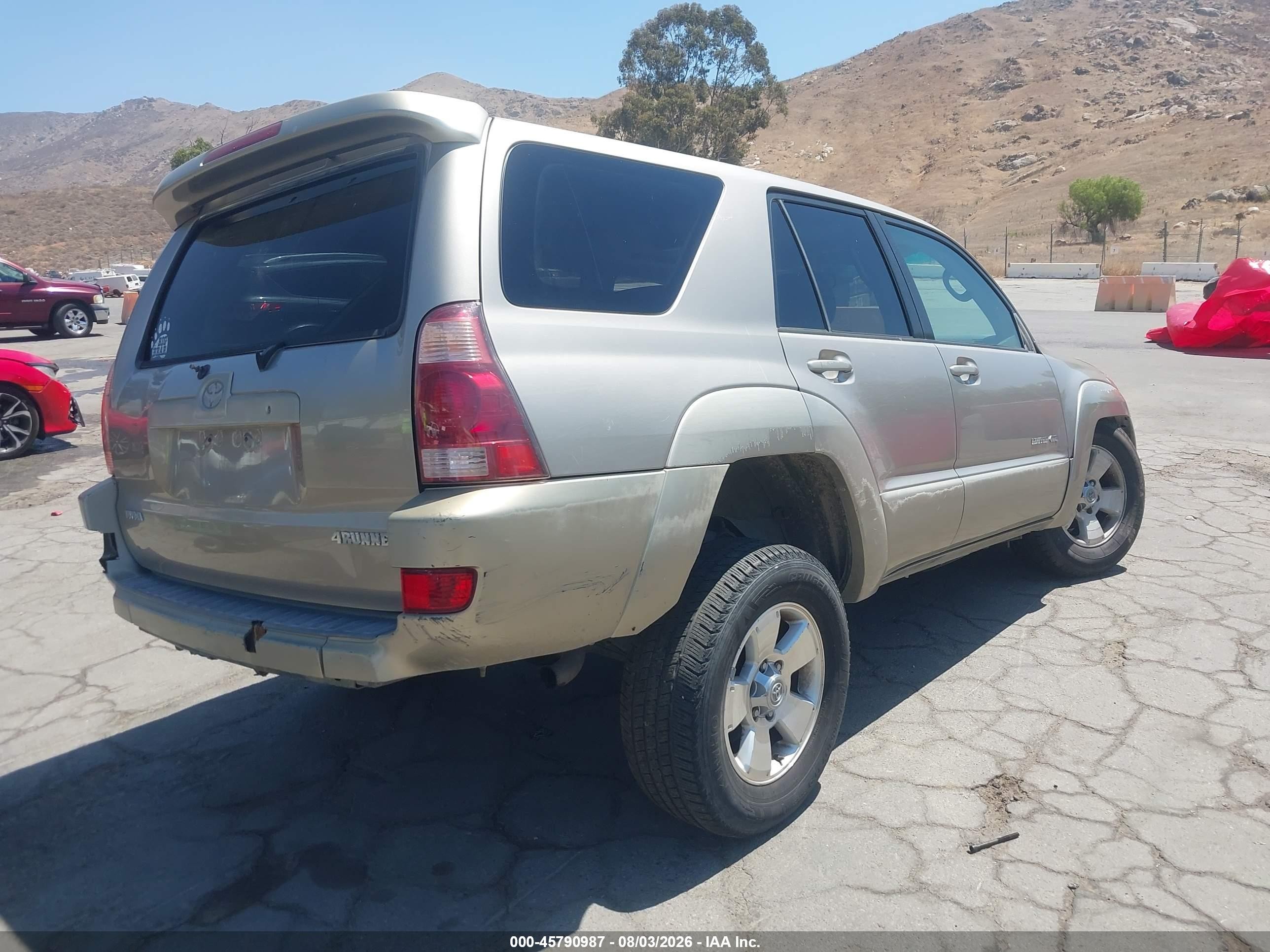 2003 Toyota 4runner Limited V6 Silver vin: JTEBU17R130003772