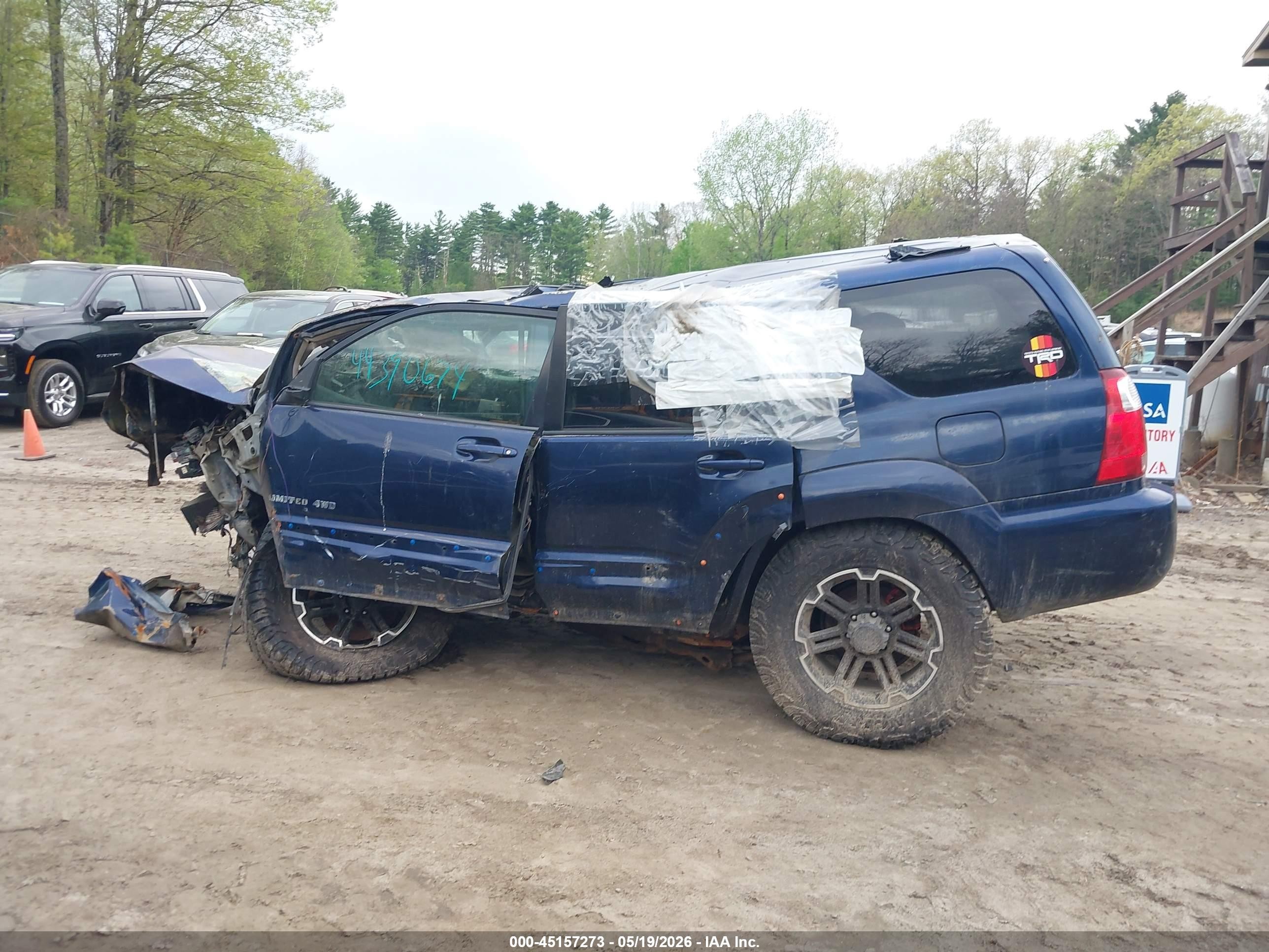 2007 Toyota 4runner Limited V6 Blue vin: JTEBU17R170106261