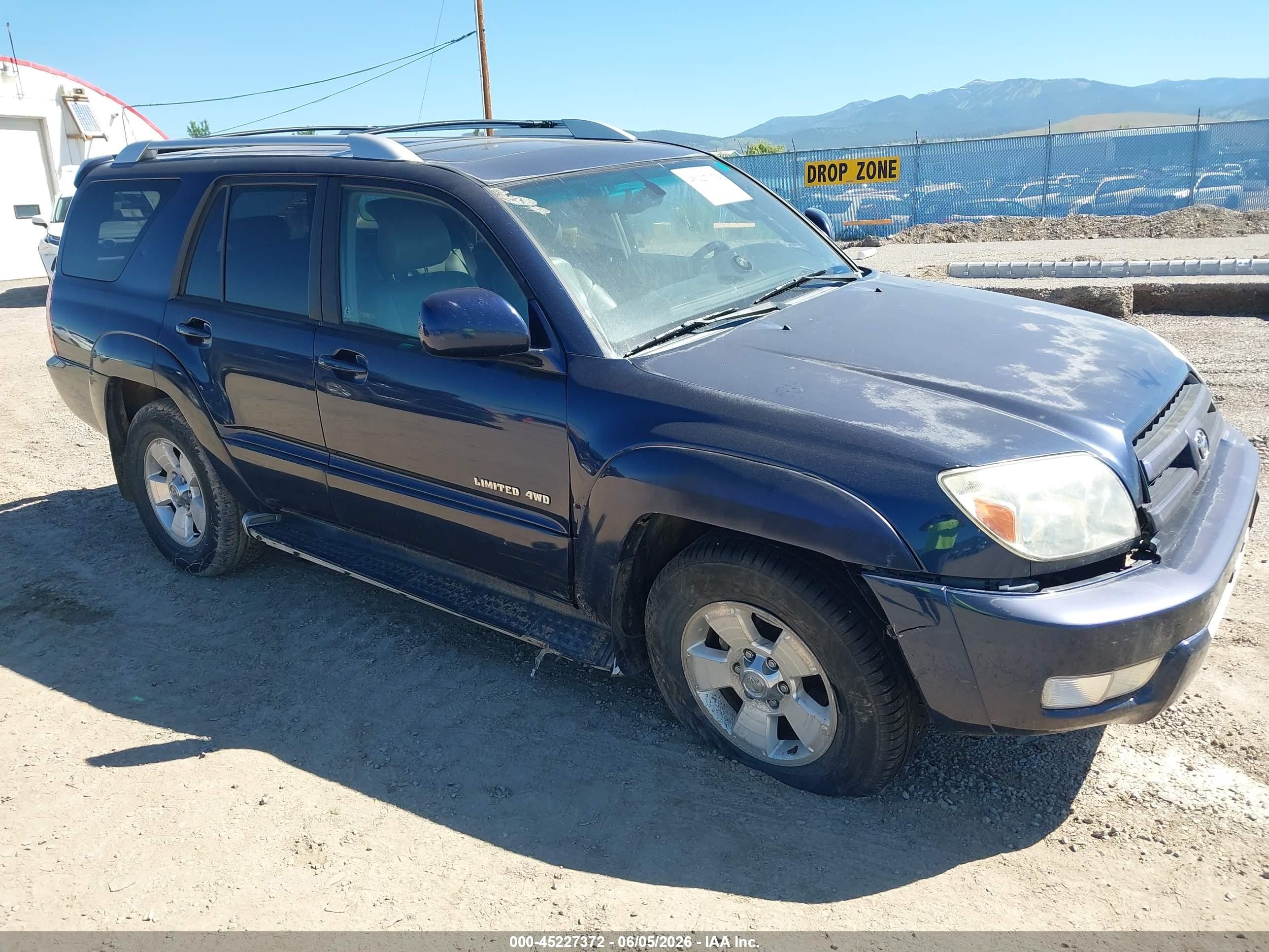 2003 Toyota 4runner Limited V6 Синий vin: JTEBU17R238006987