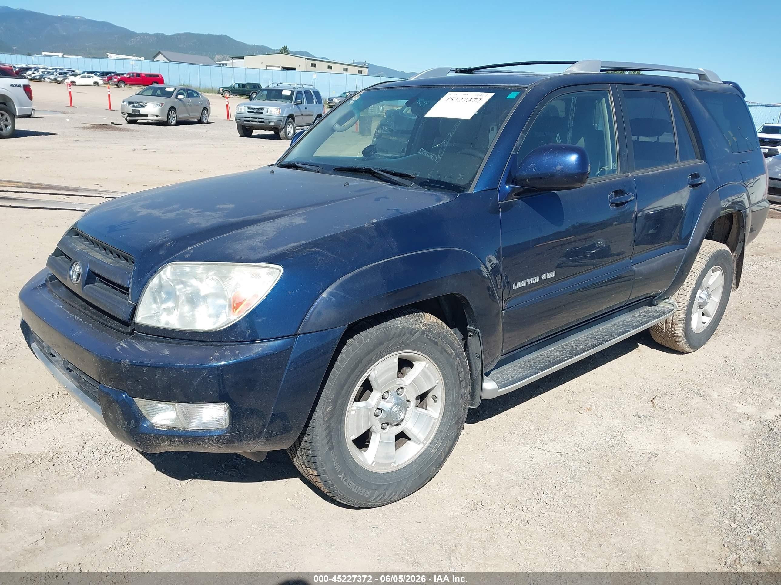 2003 Toyota 4runner Limited V6 Синий vin: JTEBU17R238006987