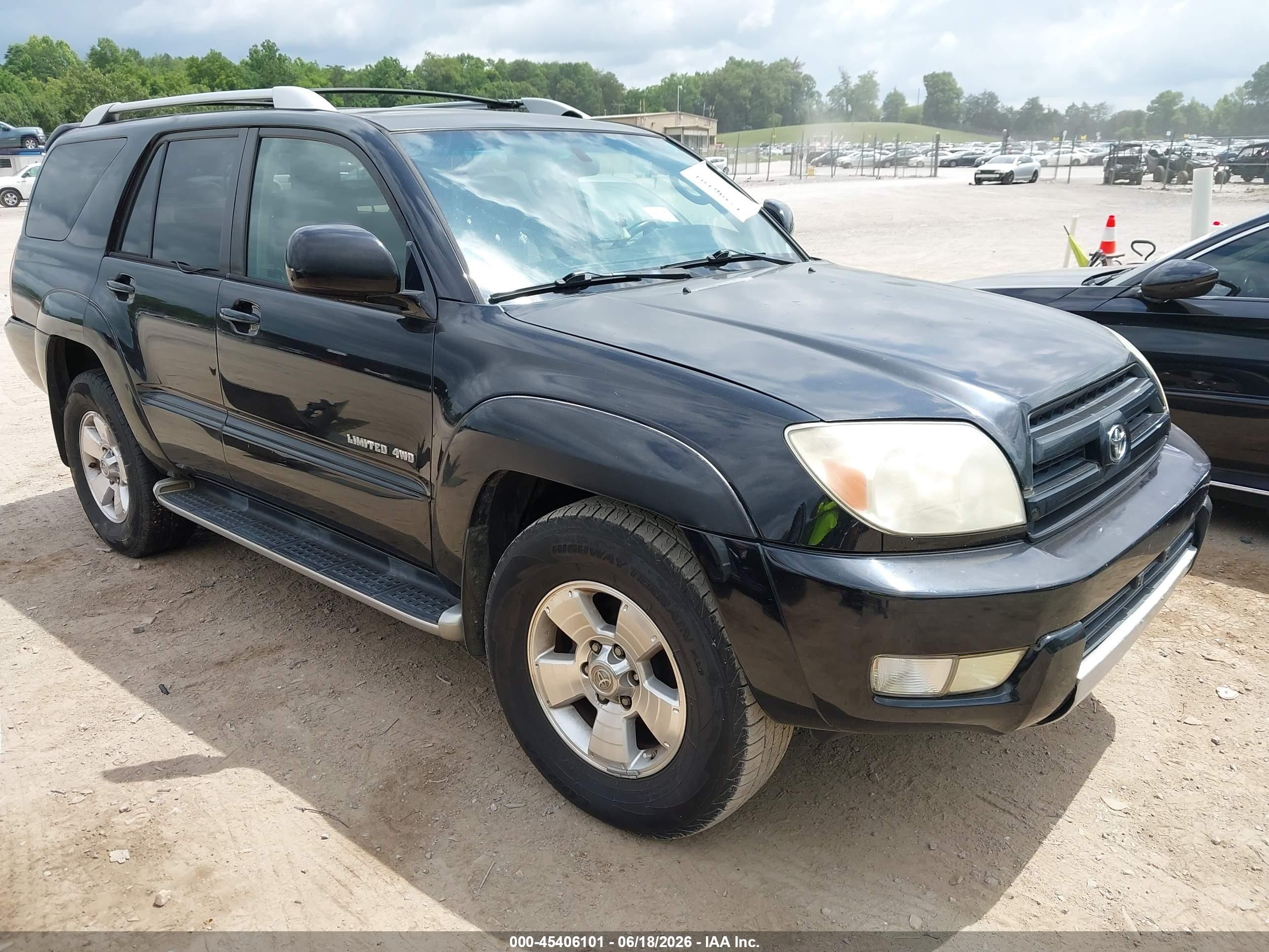 2004 Toyota 4runner Limited V6 Black vin: JTEBU17R248021877