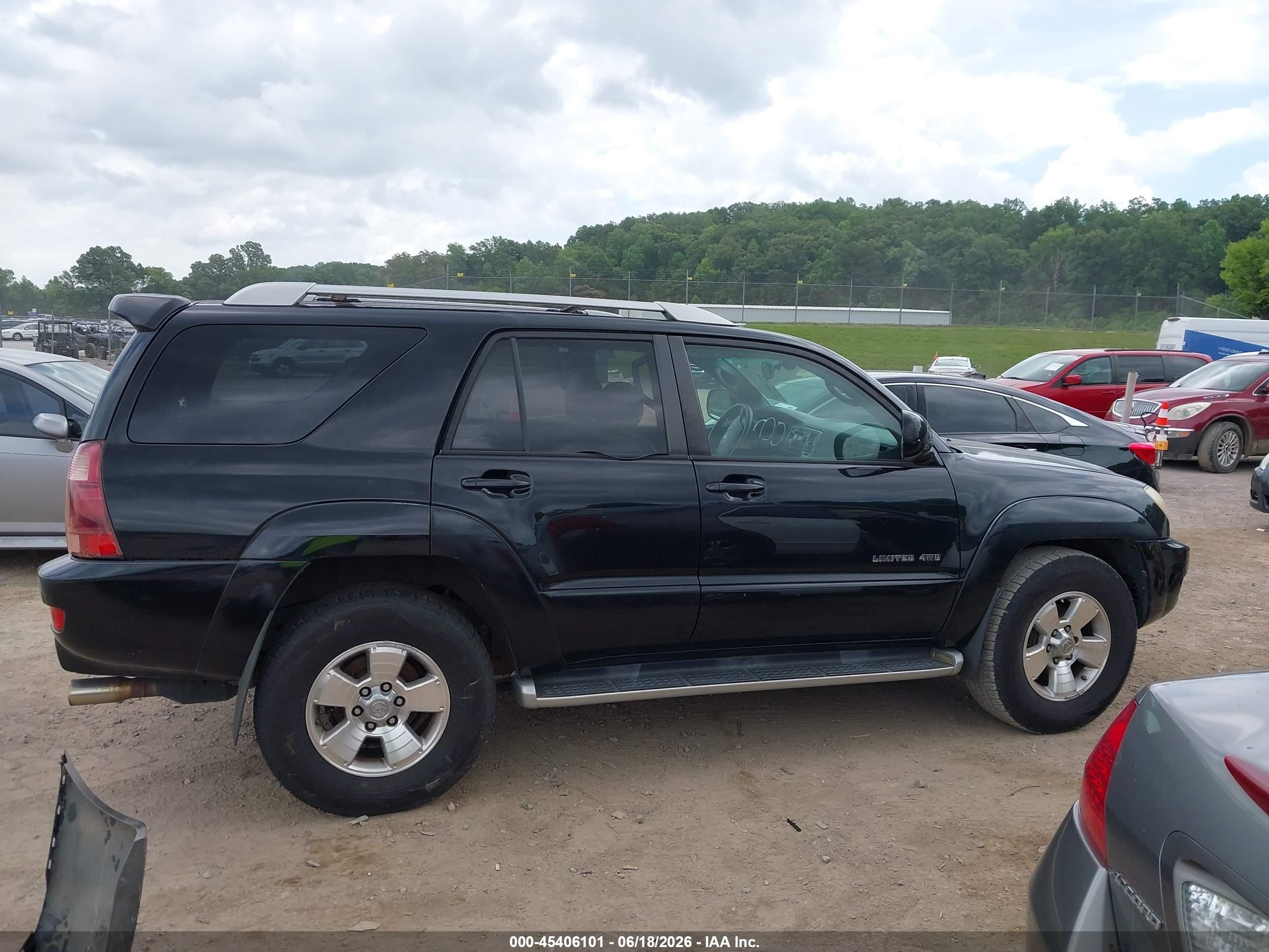 2004 Toyota 4runner Limited V6 Black vin: JTEBU17R248021877