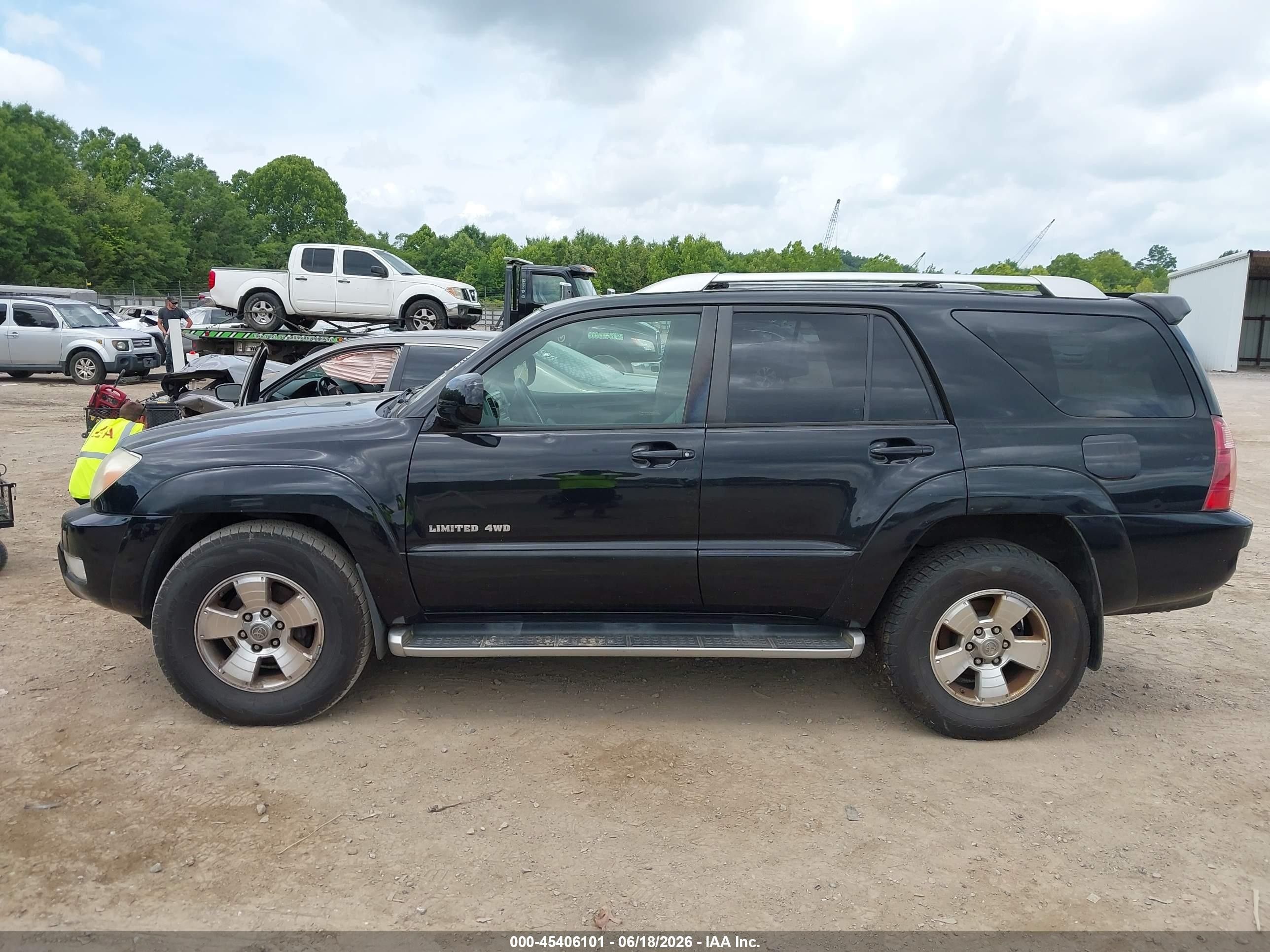 2004 Toyota 4runner Limited V6 Black vin: JTEBU17R248021877