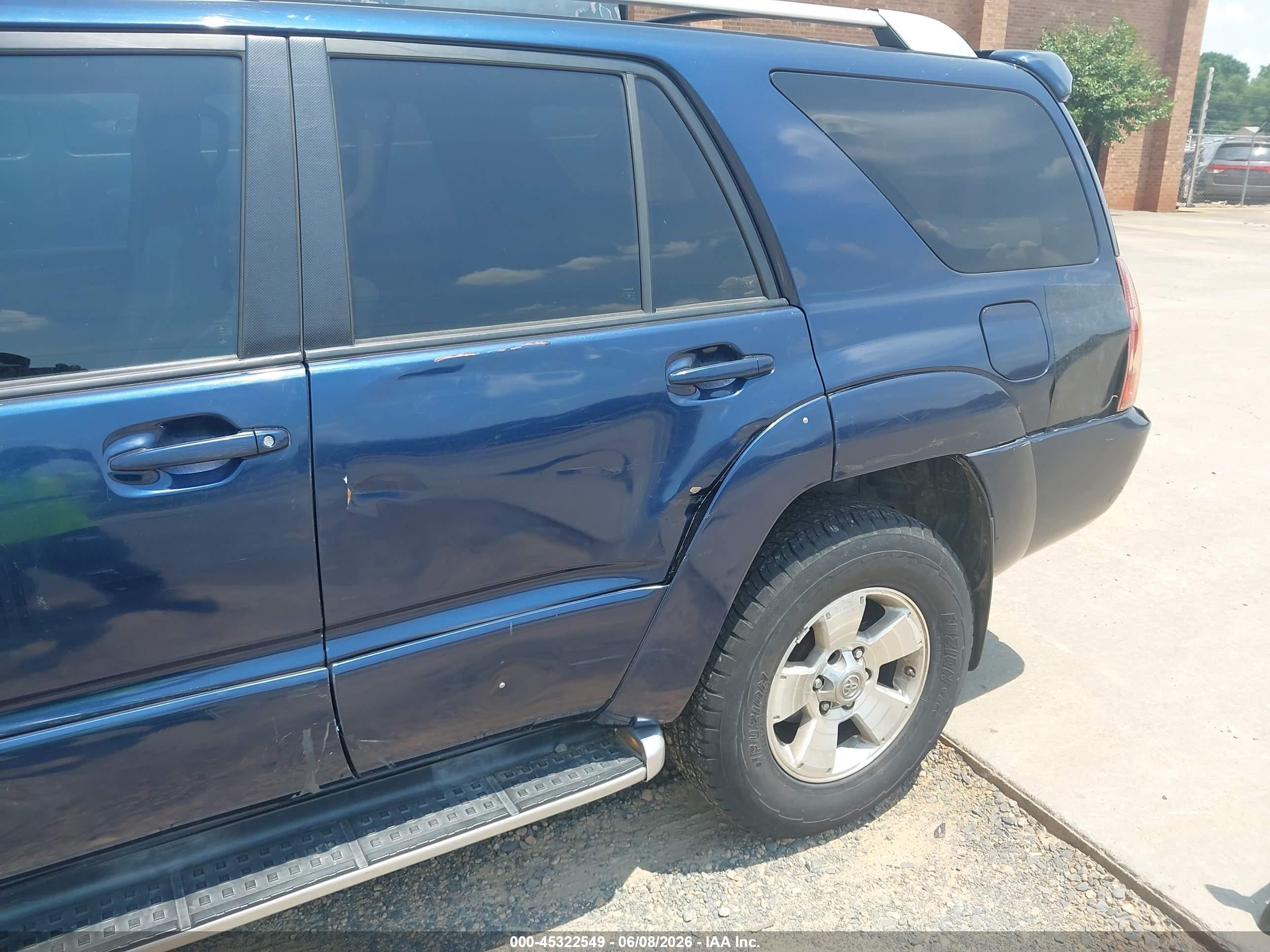 2004 Toyota 4runner Limited V6 Blue vin: JTEBU17R248021992
