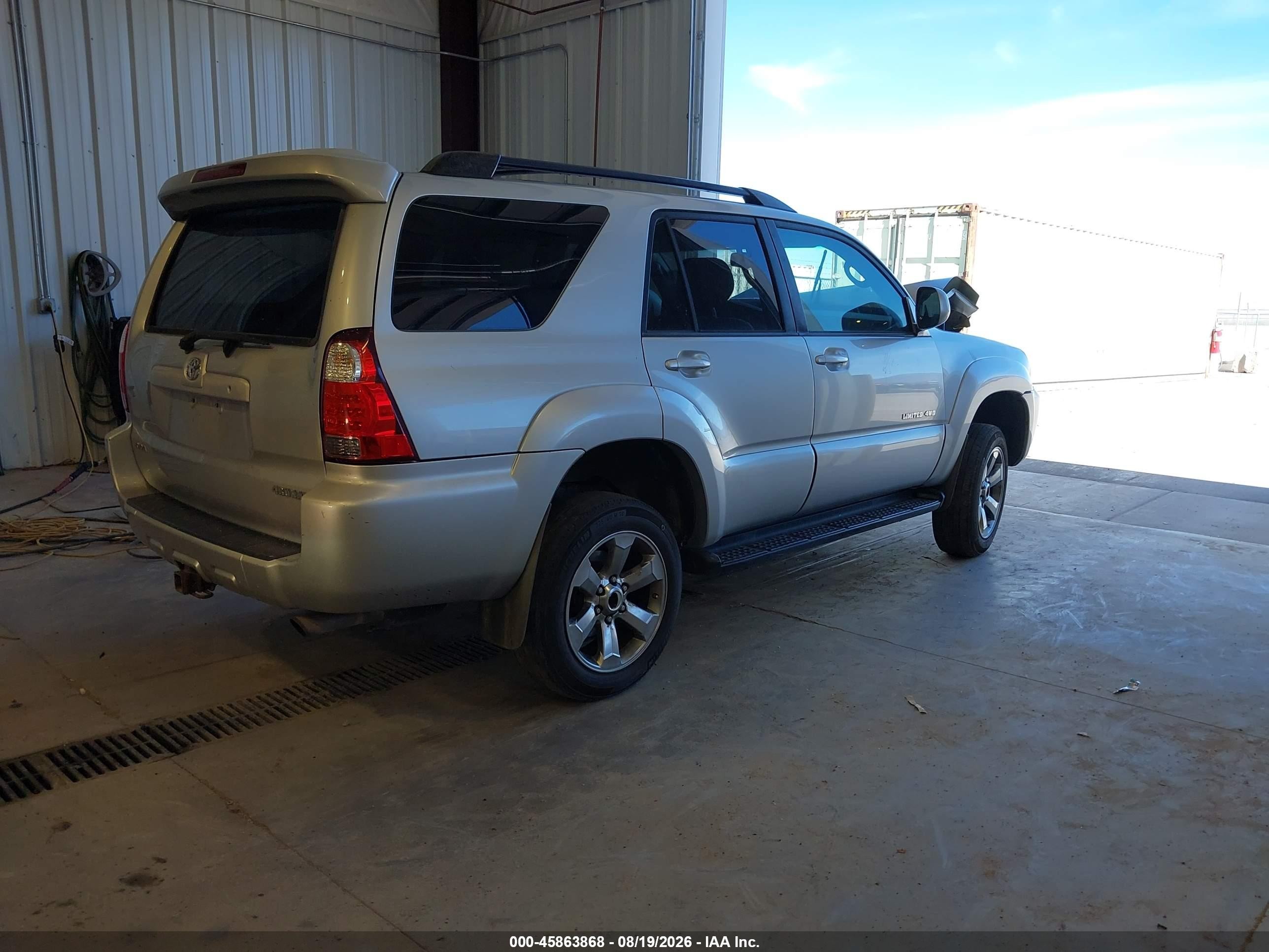 2008 Toyota 4runner Limited V6 Silver vin: JTEBU17R380132202
