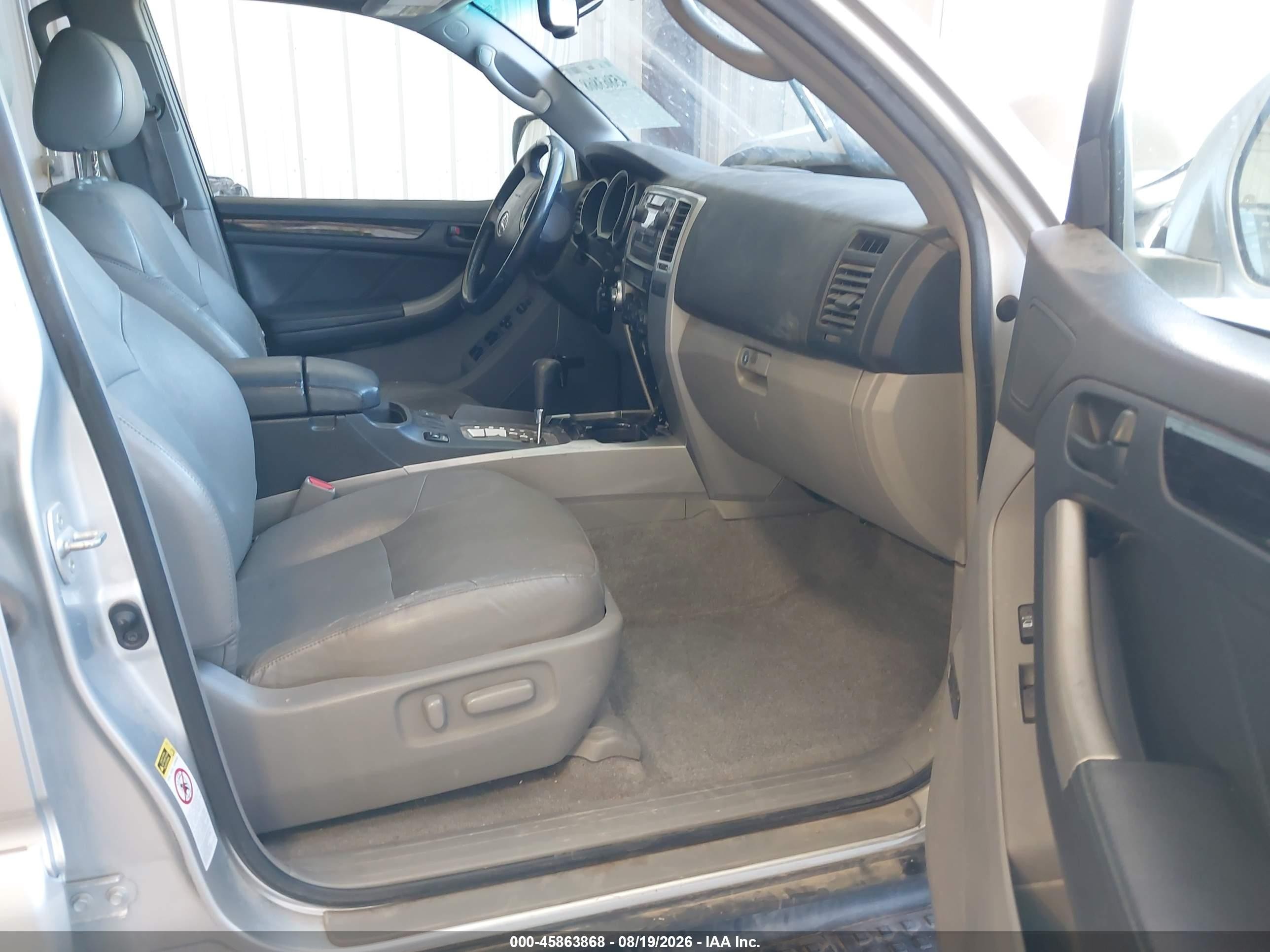 2008 Toyota 4runner Limited V6 Silver vin: JTEBU17R380132202
