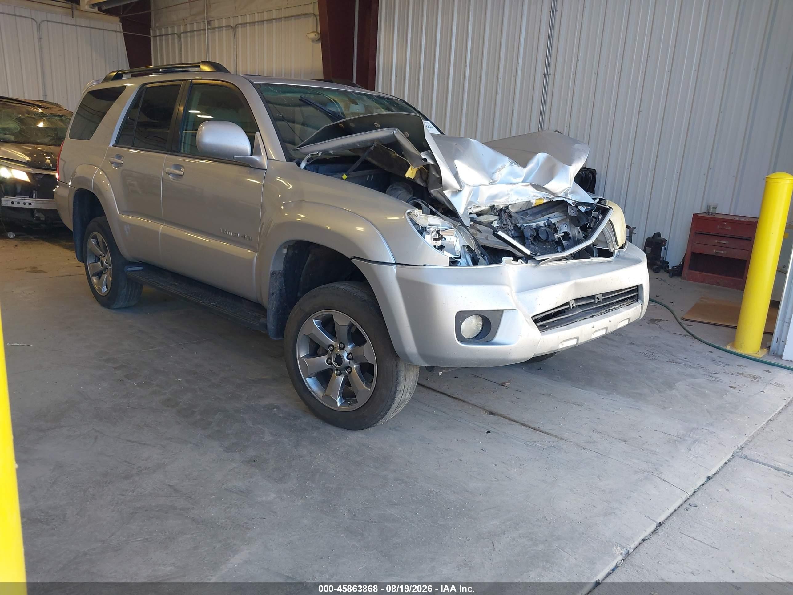 2008 Toyota 4runner Limited V6 Silver vin: JTEBU17R380132202