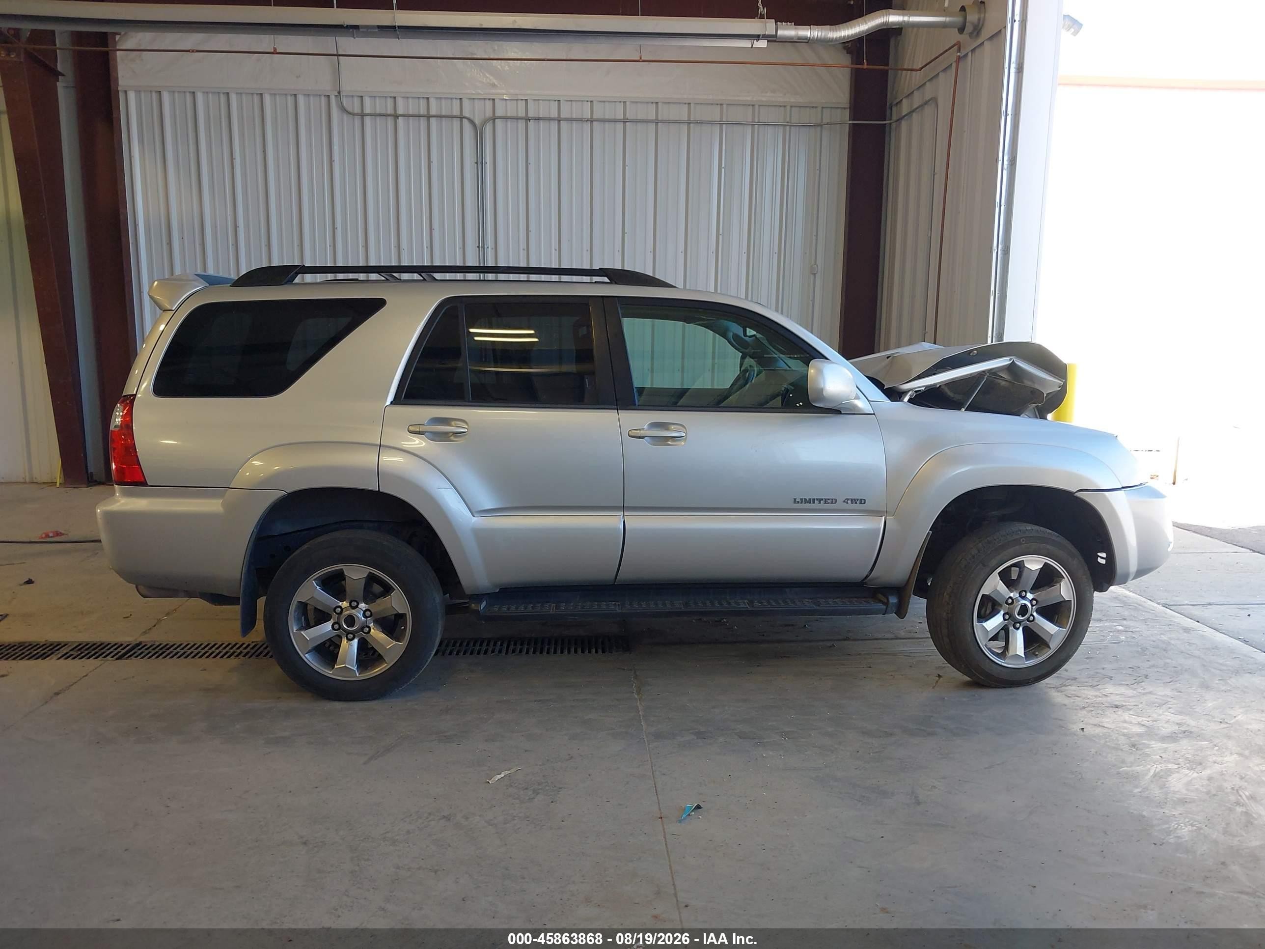 2008 Toyota 4runner Limited V6 Silver vin: JTEBU17R380132202