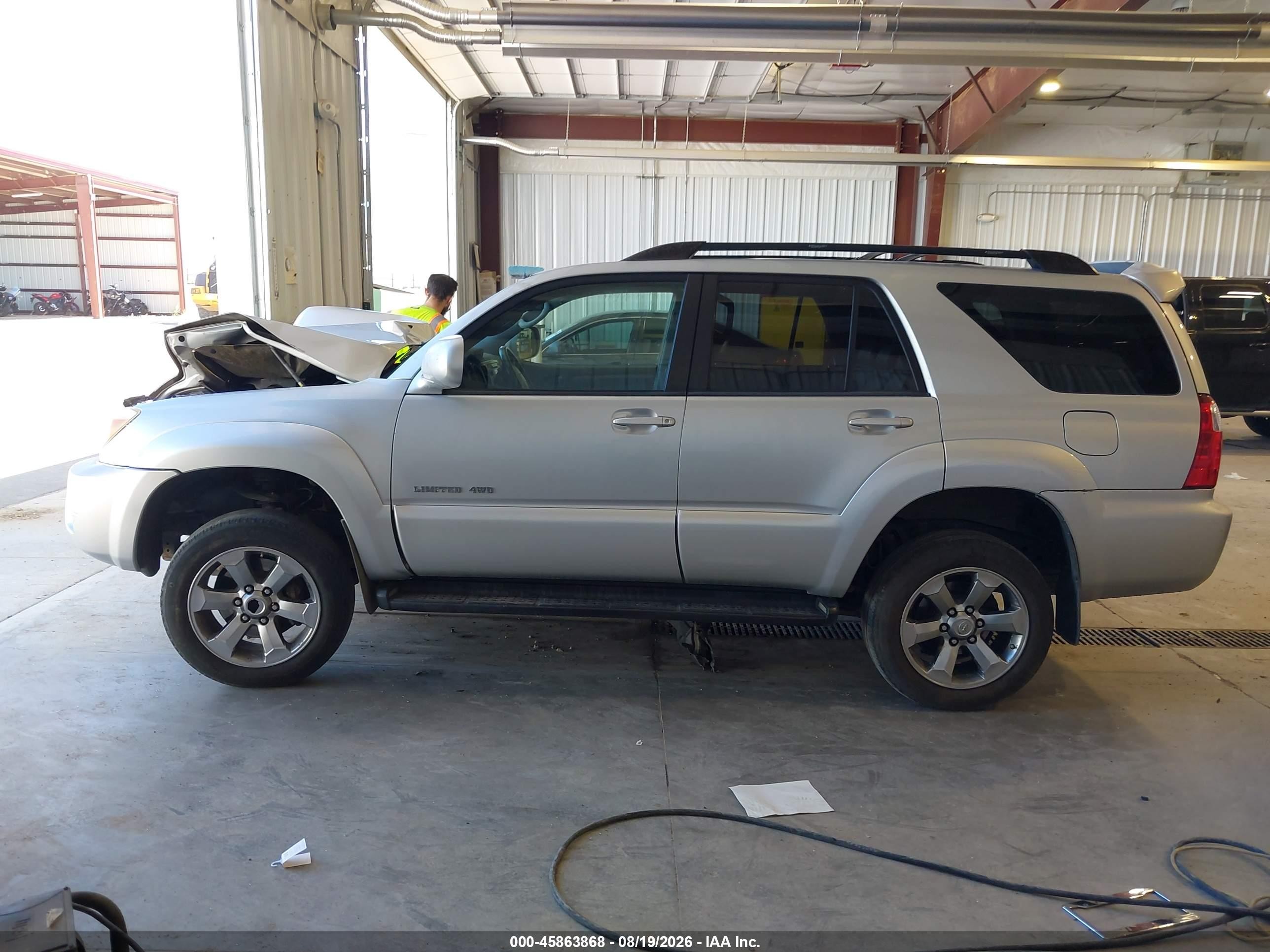 2008 Toyota 4runner Limited V6 Silver vin: JTEBU17R380132202