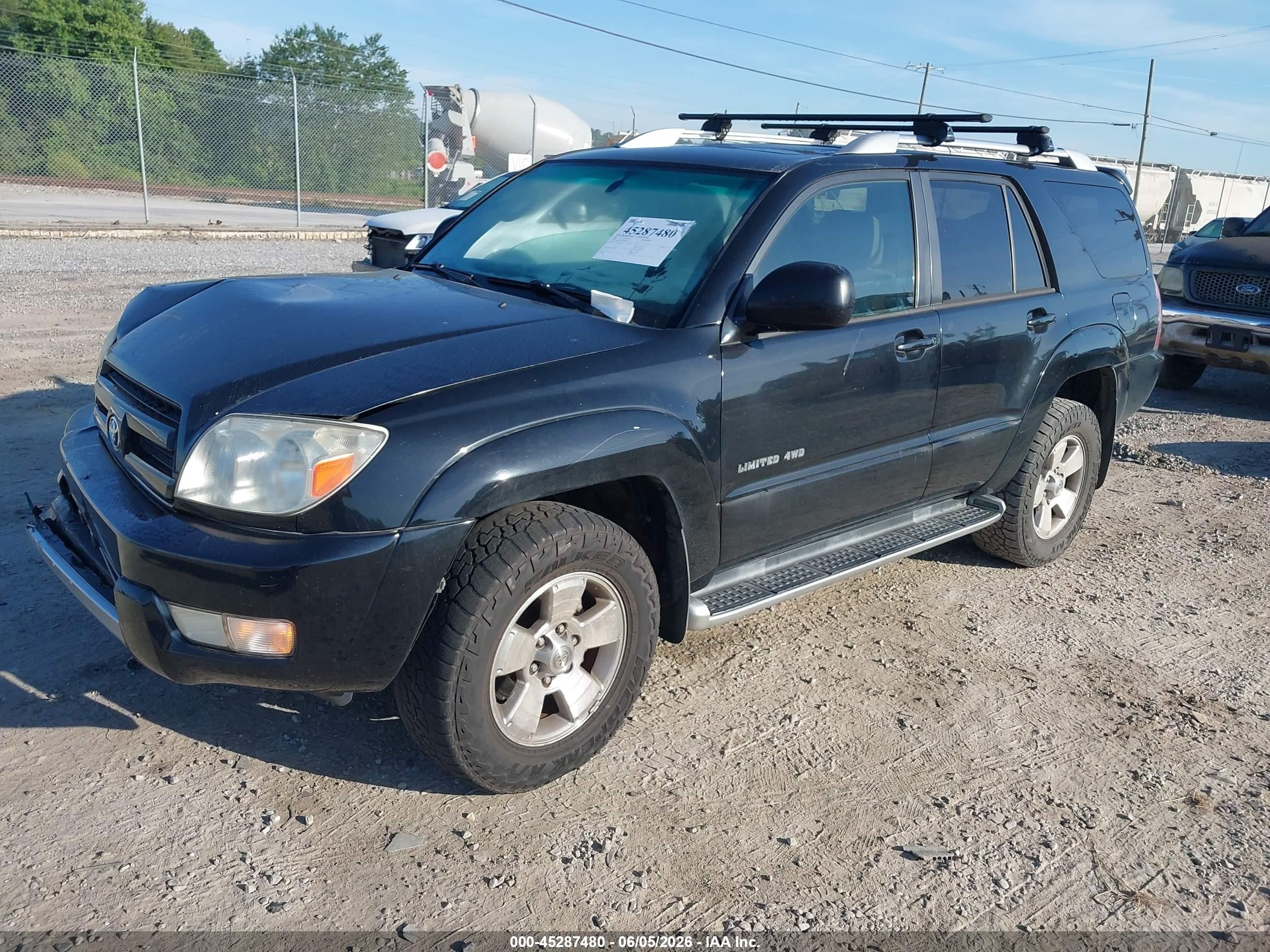 2003 Toyota 4runner Limited V6 Black vin: JTEBU17R430020131