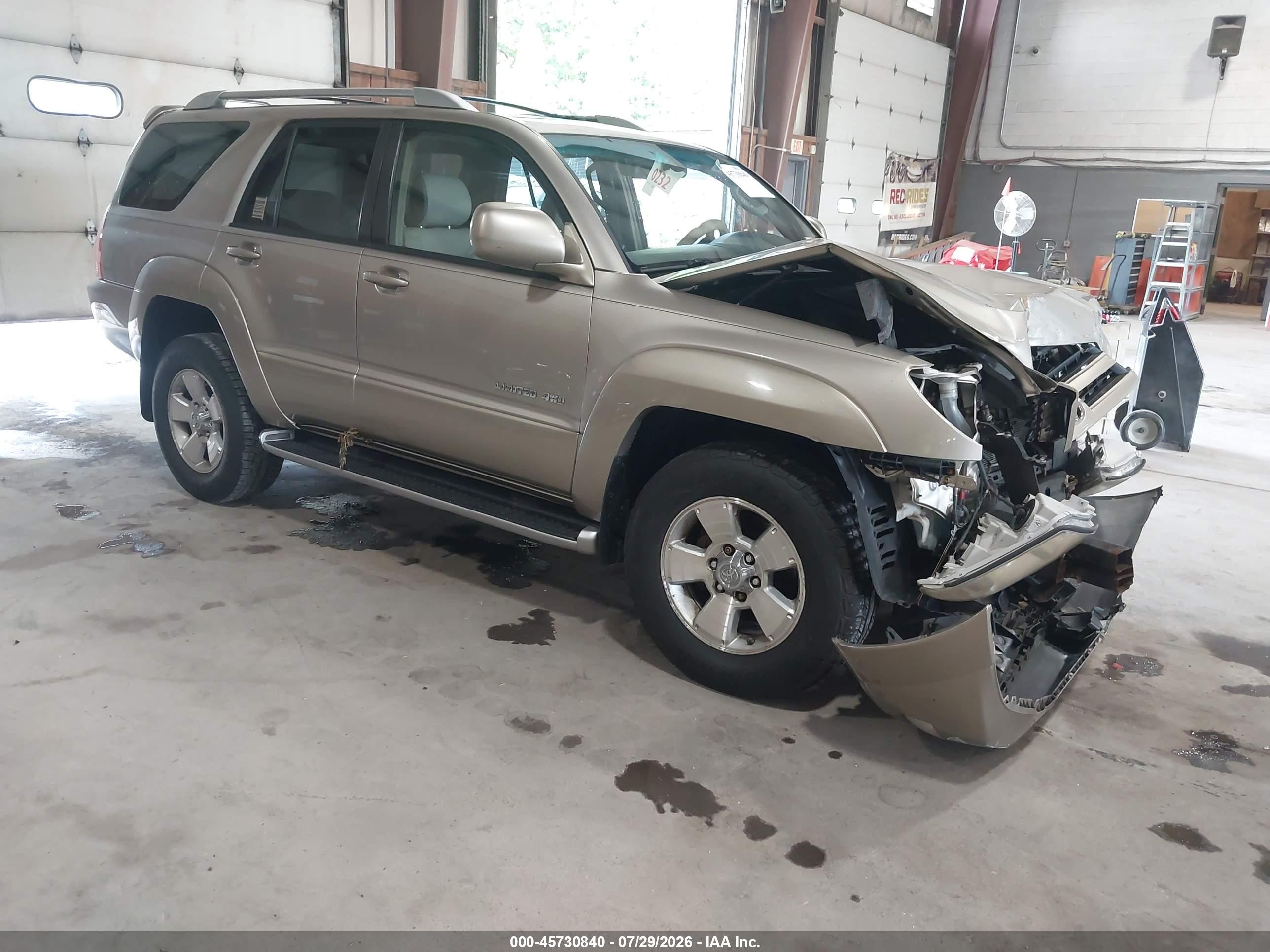 2004 Toyota 4runner Limited V6 Gold vin: JTEBU17R440032555