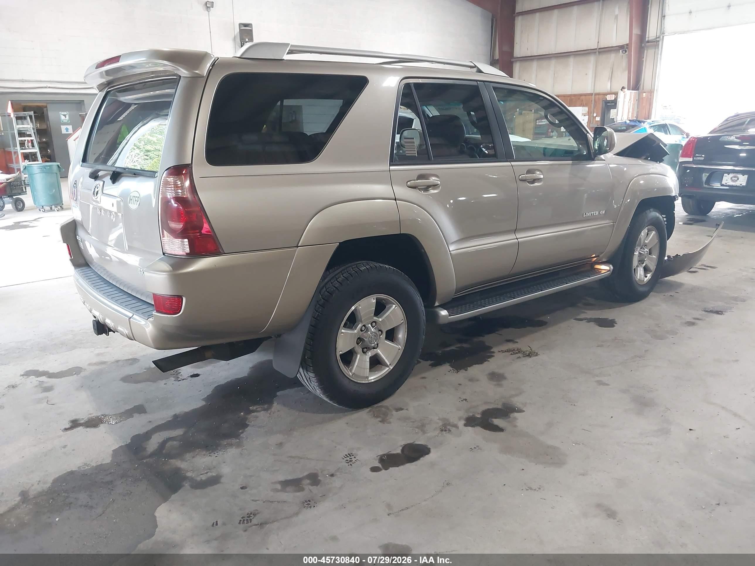 2004 Toyota 4runner Limited V6 Gold vin: JTEBU17R440032555