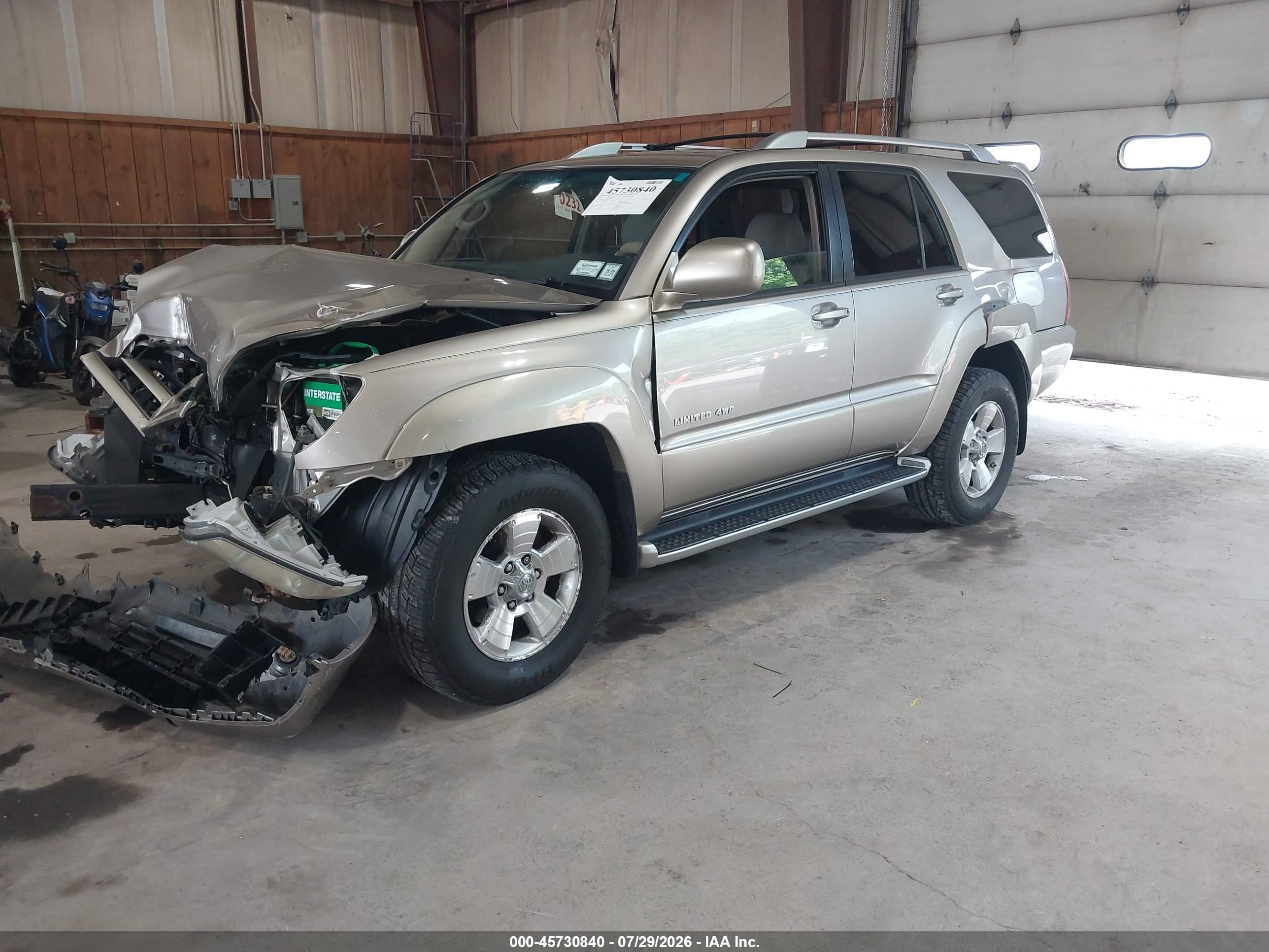 2004 Toyota 4runner Limited V6 Gold vin: JTEBU17R440032555