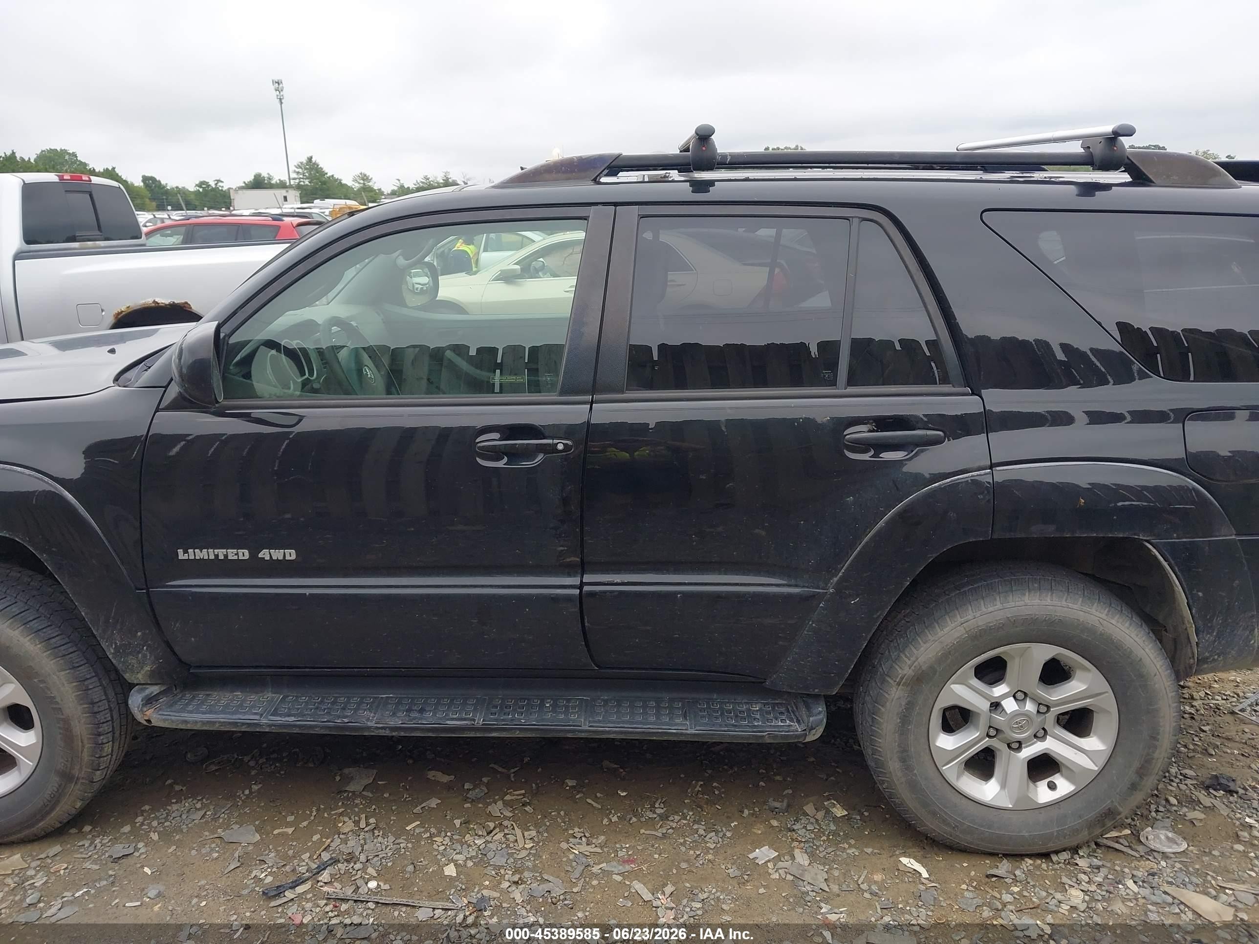 2005 Toyota 4runner Limited V6 Black vin: JTEBU17R458035202