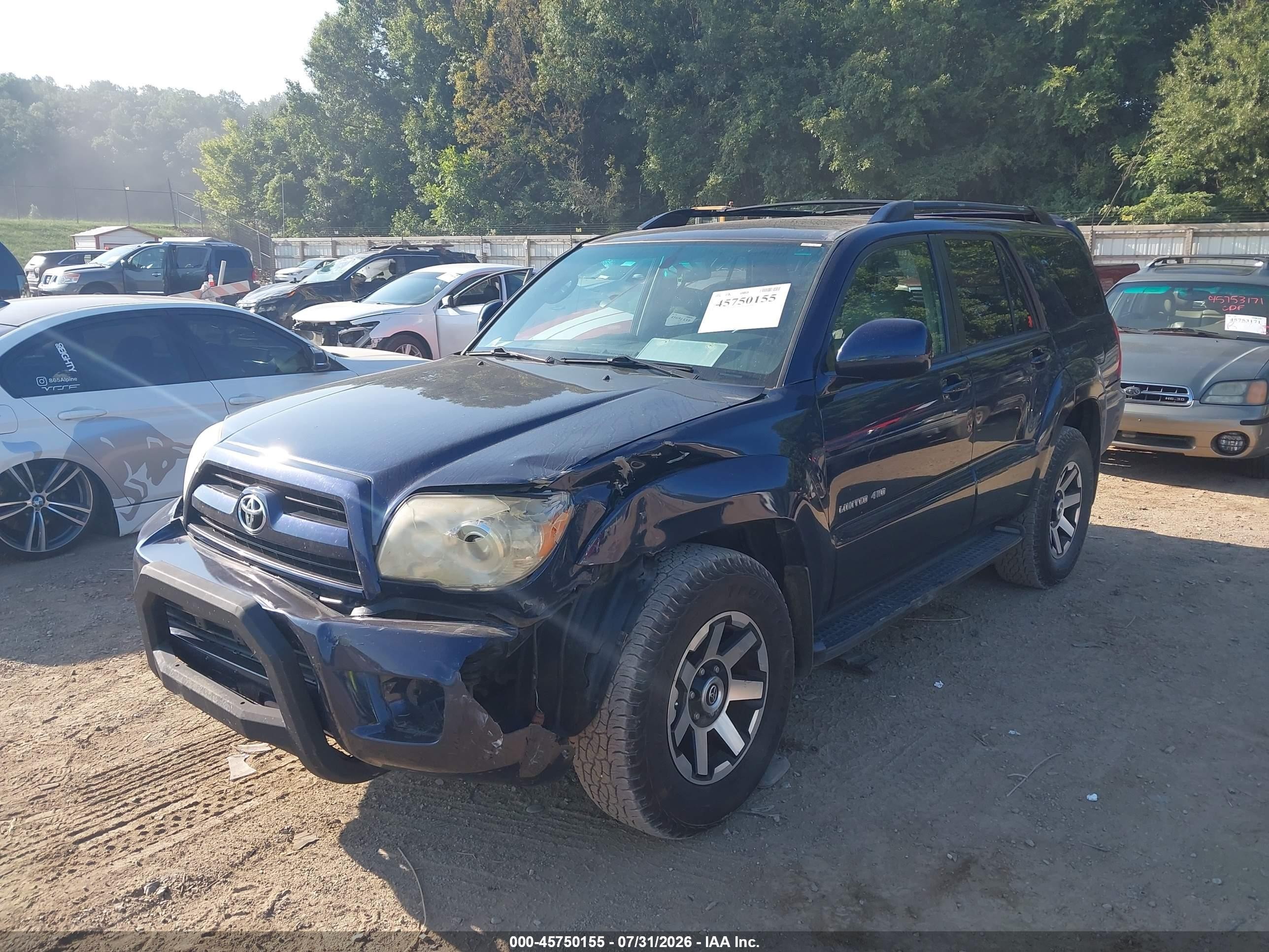 2007 Toyota 4runner Limited Синий vin: JTEBU17R478105462
