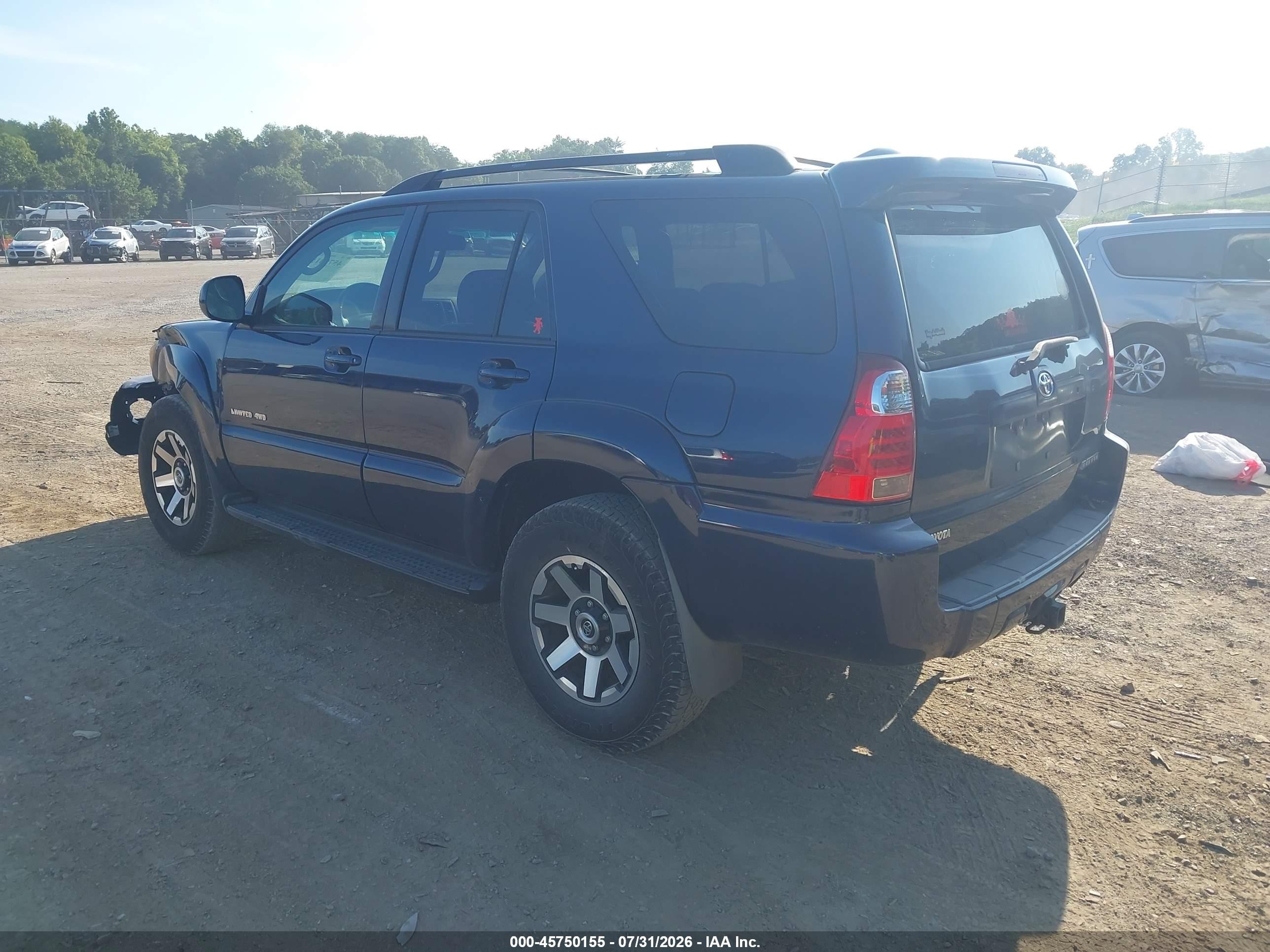 2007 Toyota 4runner Limited Синий vin: JTEBU17R478105462