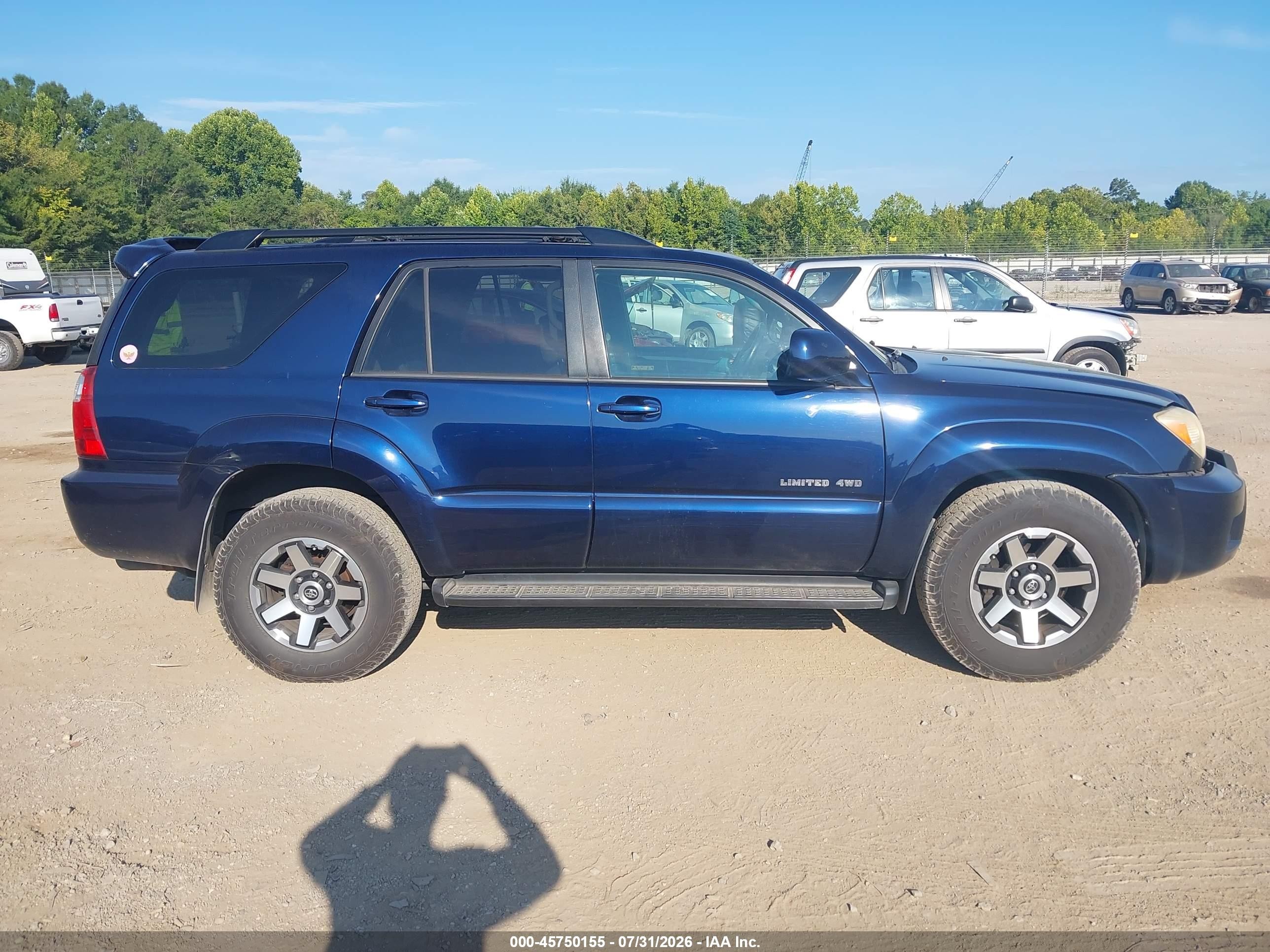 2007 Toyota 4runner Limited Синий vin: JTEBU17R478105462