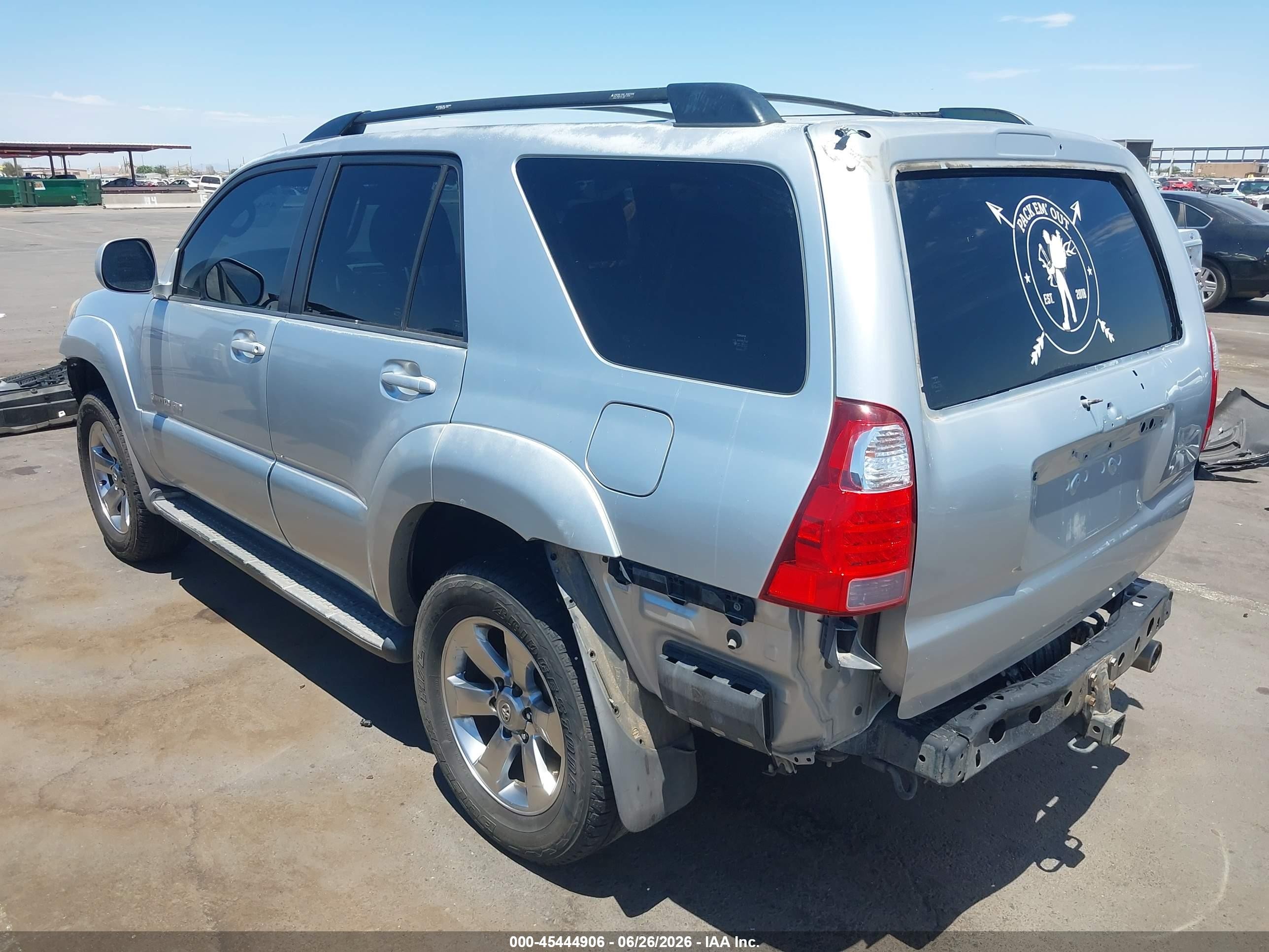 2008 Toyota 4runner Limited V6 Silver vin: JTEBU17R48K003518