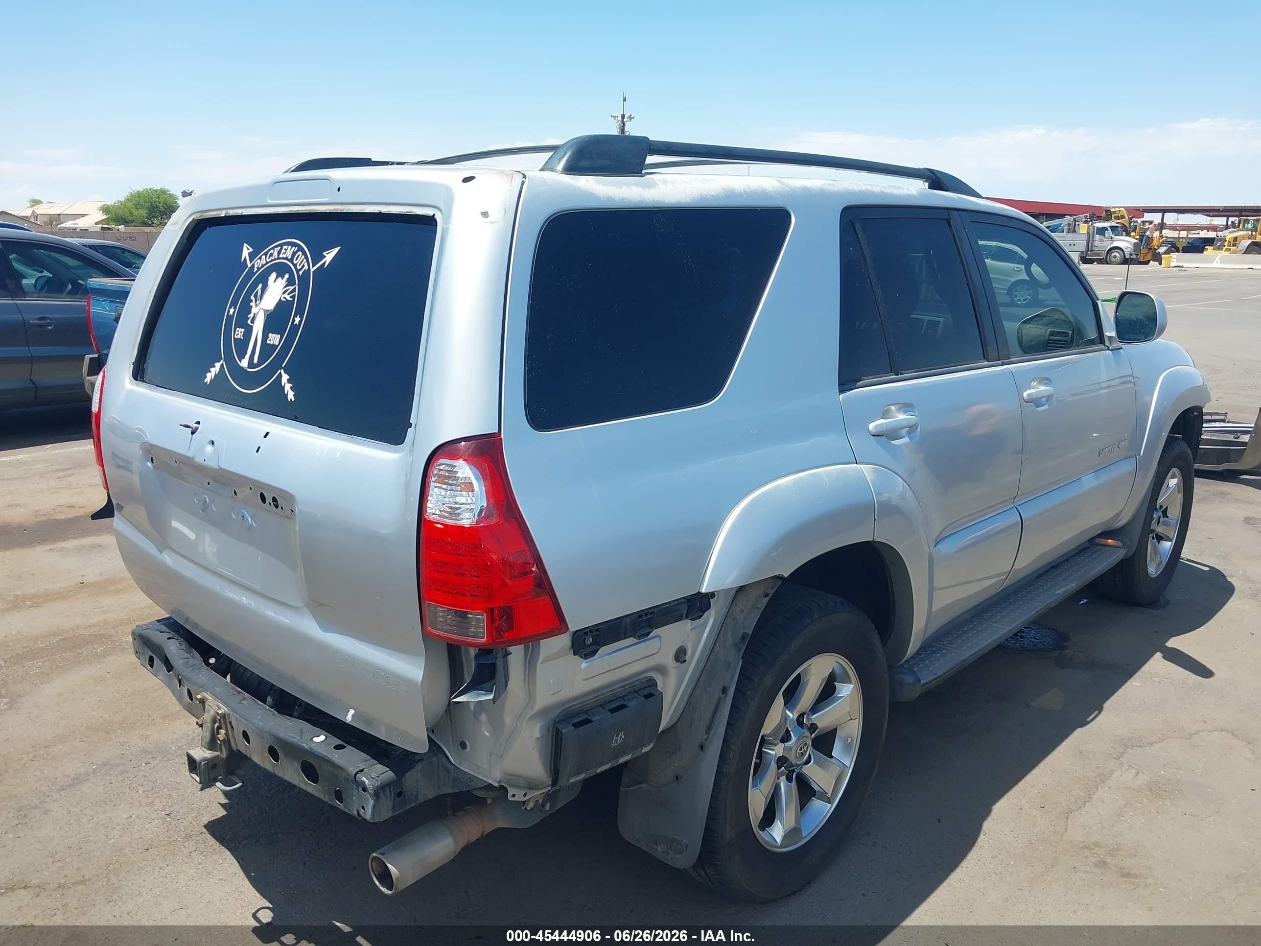 2008 Toyota 4runner Limited V6 Silver vin: JTEBU17R48K003518