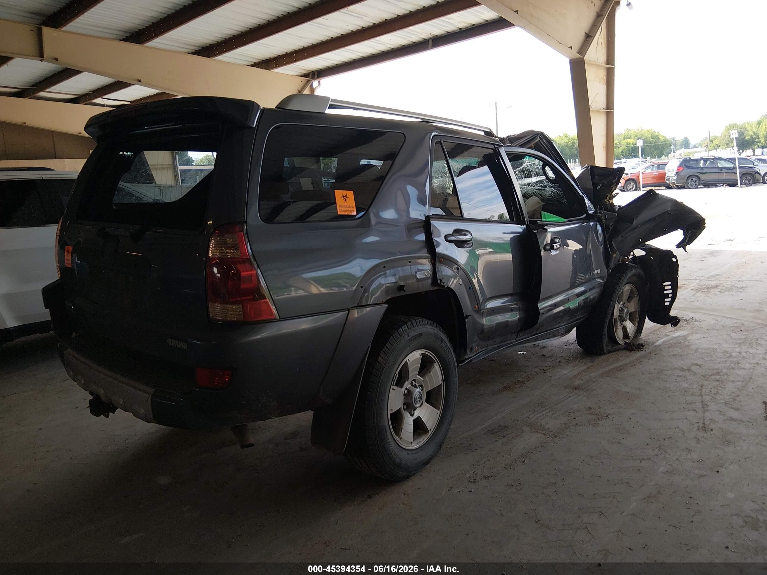 2003 Toyota 4runner Limited V6 Gray vin: JTEBU17R538001511