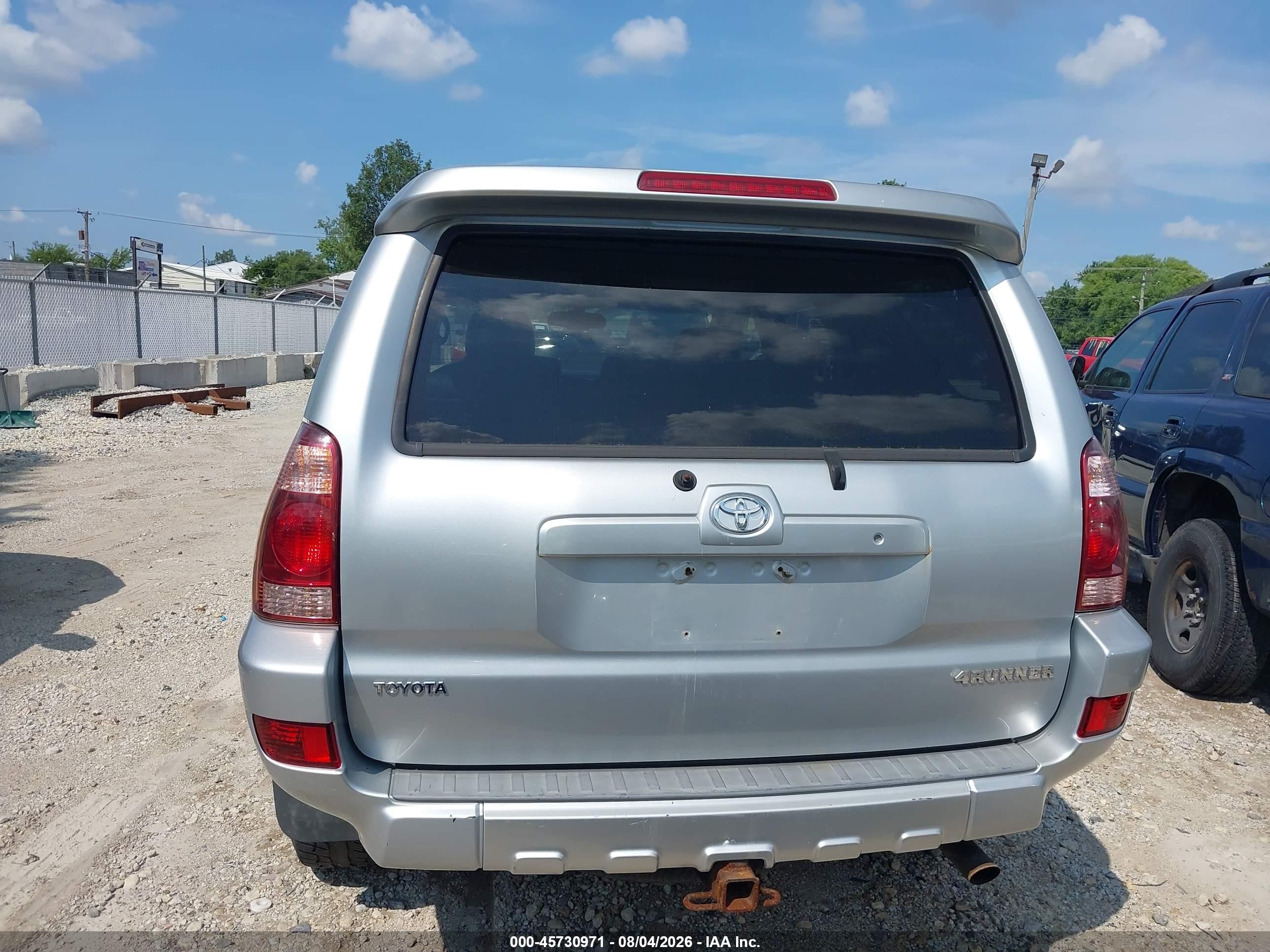 2004 Toyota 4runner Limited V6 Silver vin: JTEBU17R540040292