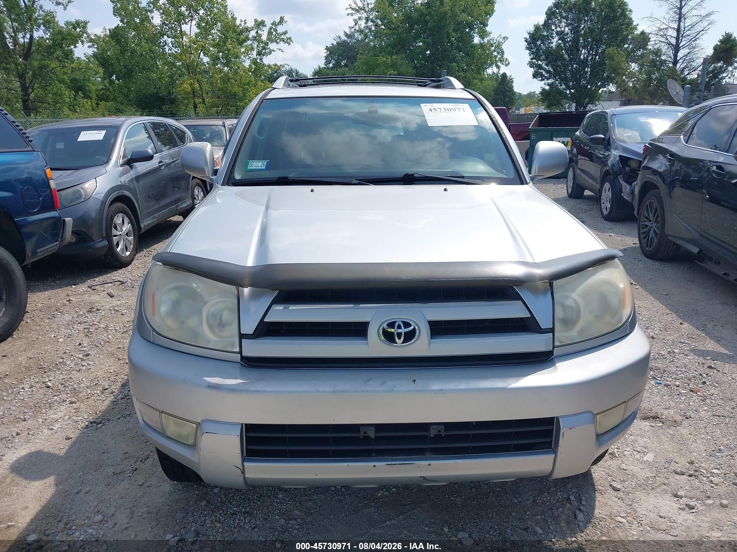2004 Toyota 4runner Limited V6 Silver vin: JTEBU17R540040292