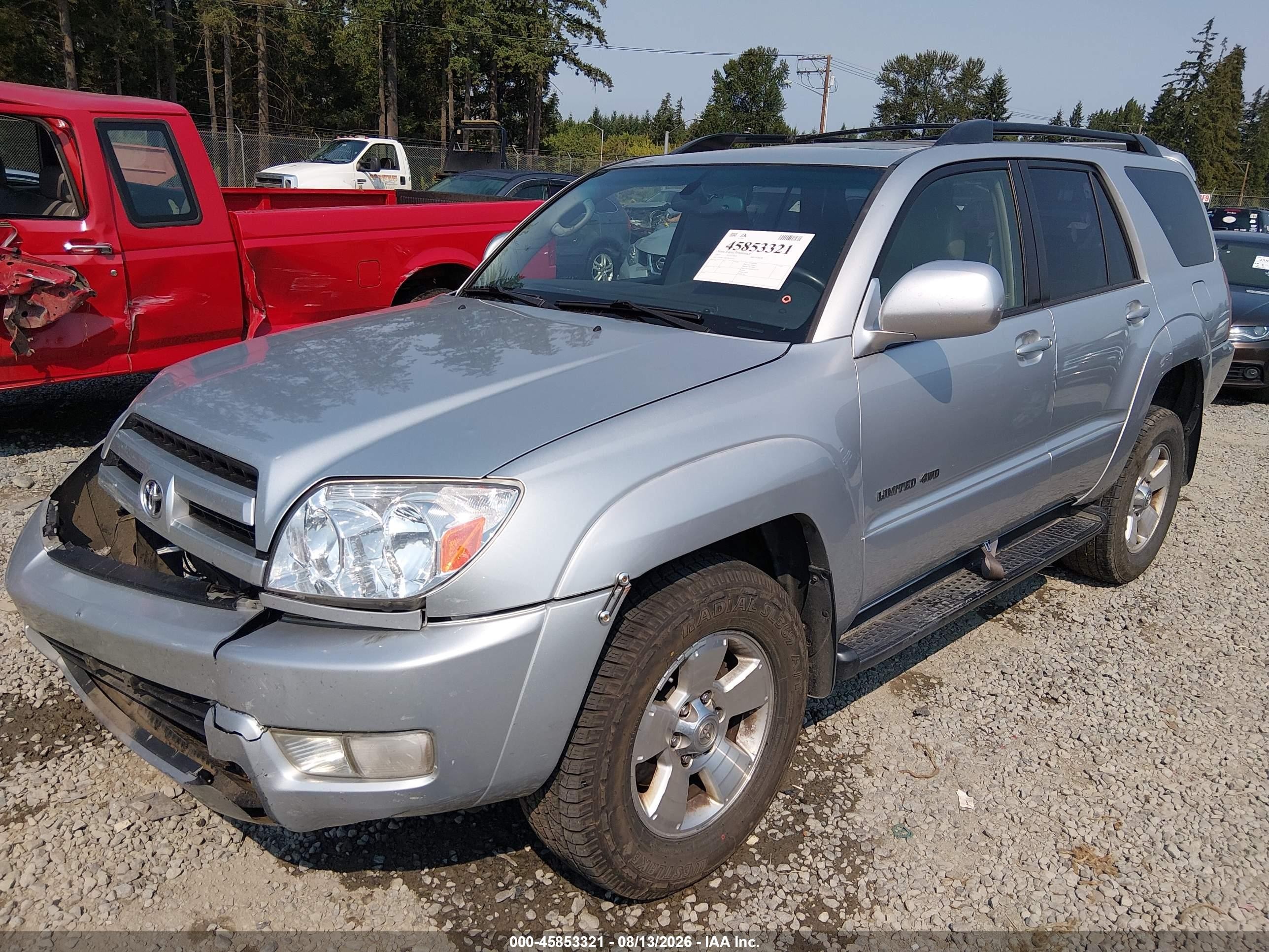 2005 Toyota 4runner Limited V6 Silver vin: JTEBU17R558030252