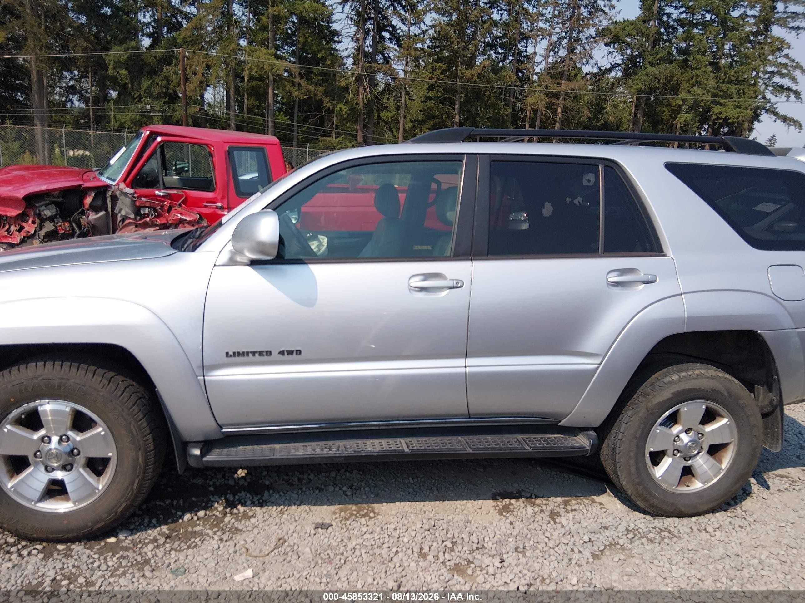 2005 Toyota 4runner Limited V6 Silver vin: JTEBU17R558030252