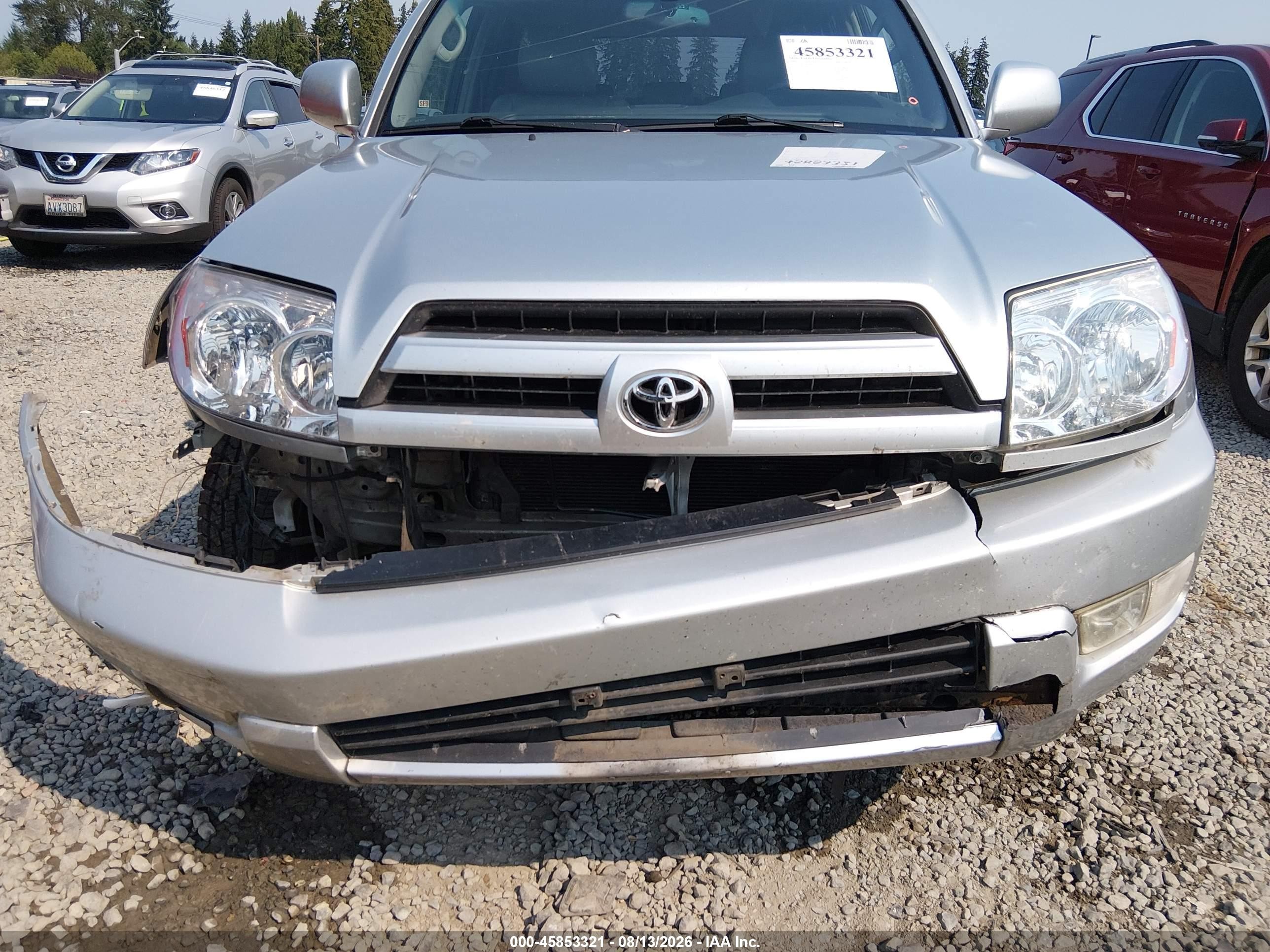 2005 Toyota 4runner Limited V6 Silver vin: JTEBU17R558030252