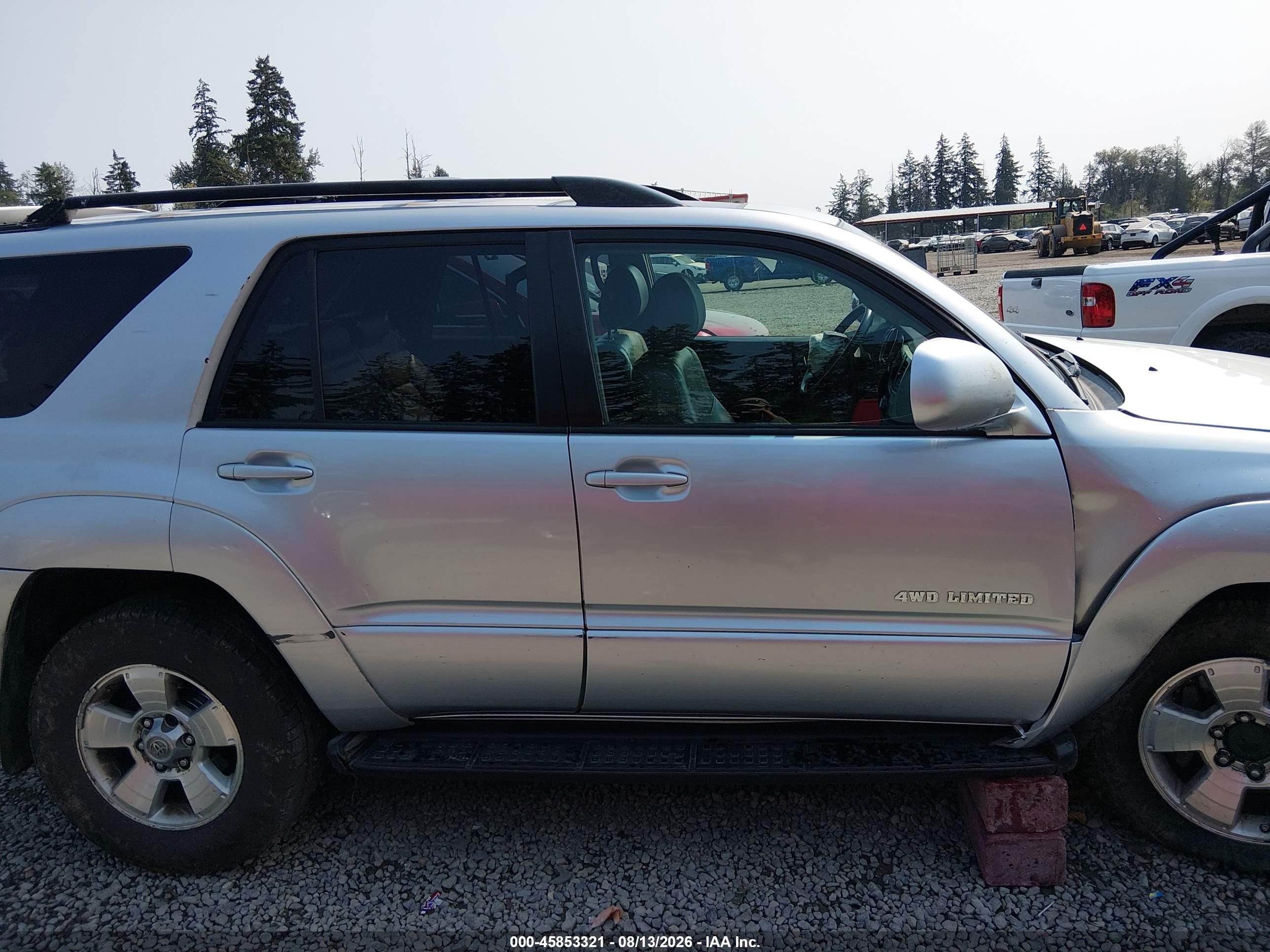 2005 Toyota 4runner Limited V6 Silver vin: JTEBU17R558030252