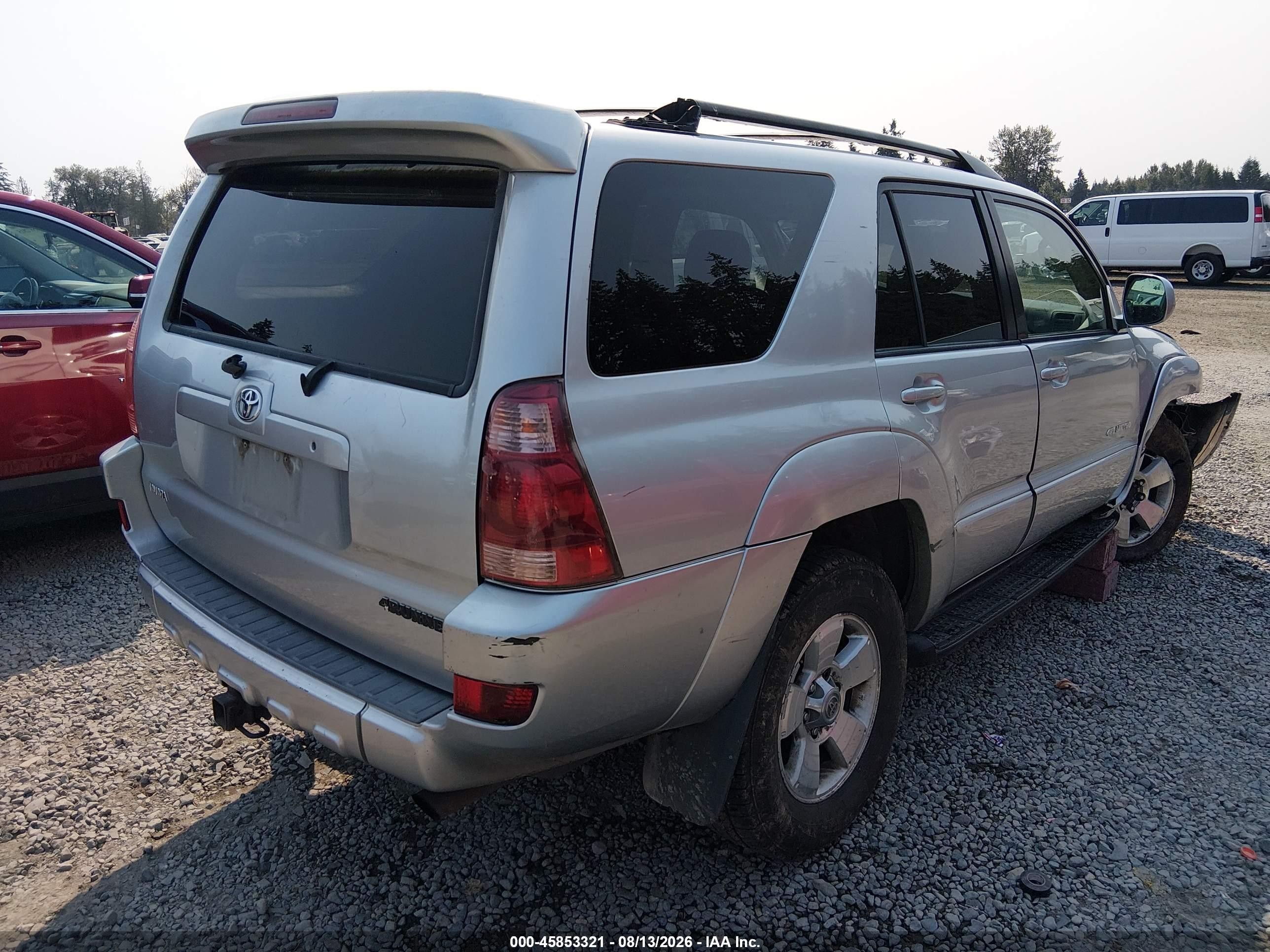 2005 Toyota 4runner Limited V6 Silver vin: JTEBU17R558030252