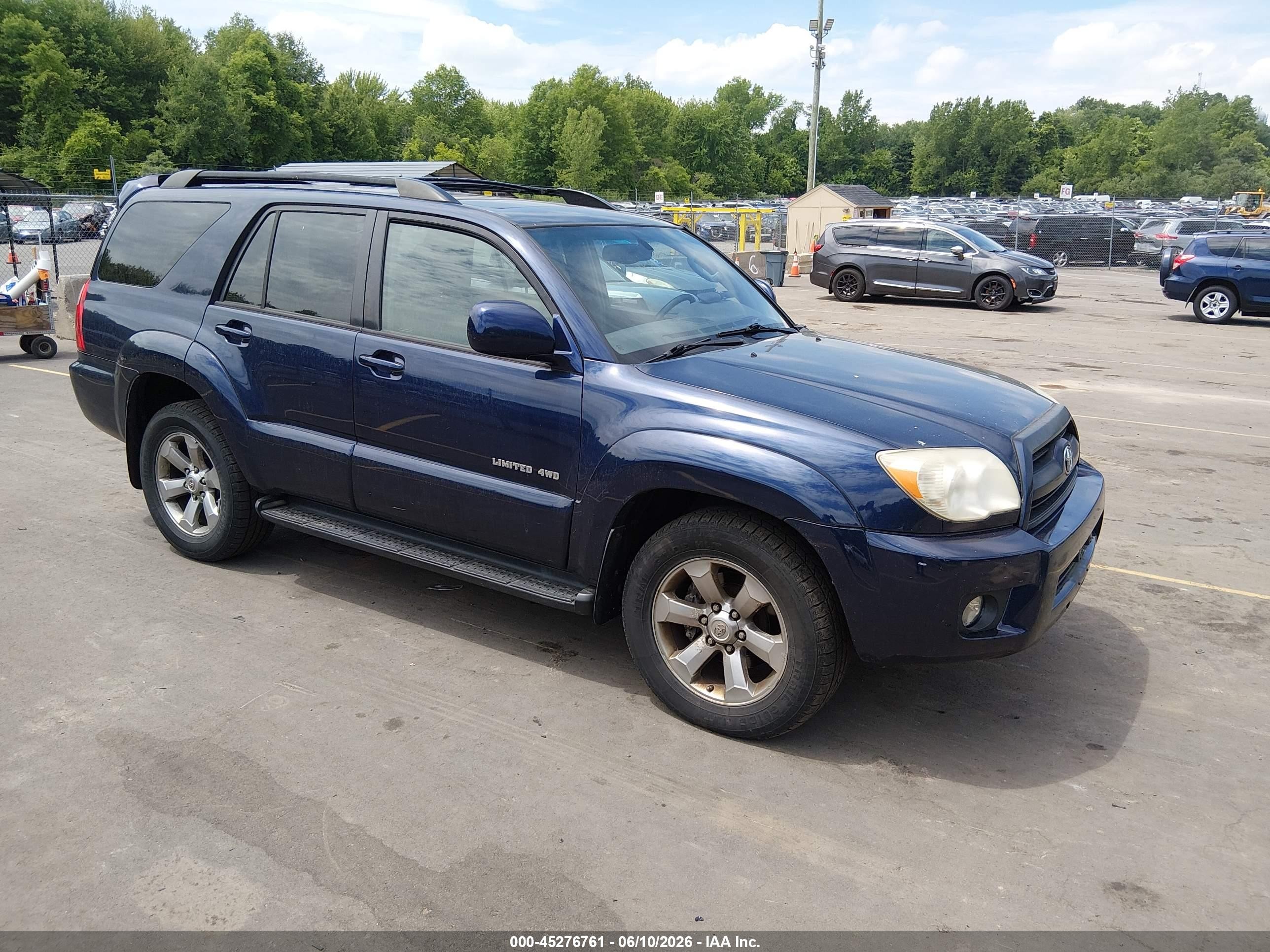 2006 Toyota 4runner Limited V6 Dark Blue vin: JTEBU17R568053922